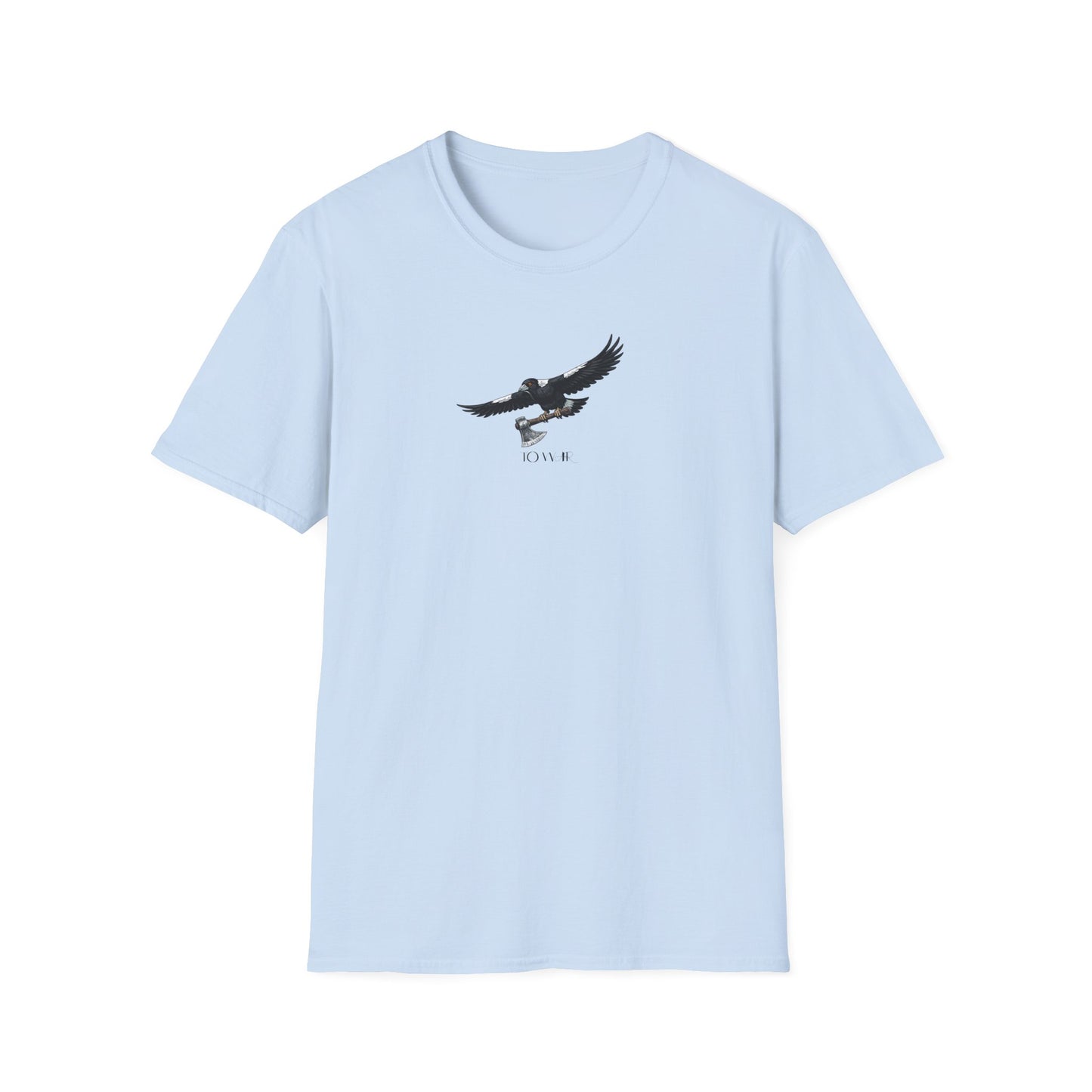 Magpie To War T-Shirt, Australian Magpie Shirt, Bird With Axe Tee, Wildlife Graphic Shirt, Bird Lover Gift, Aussie Bird Tee
