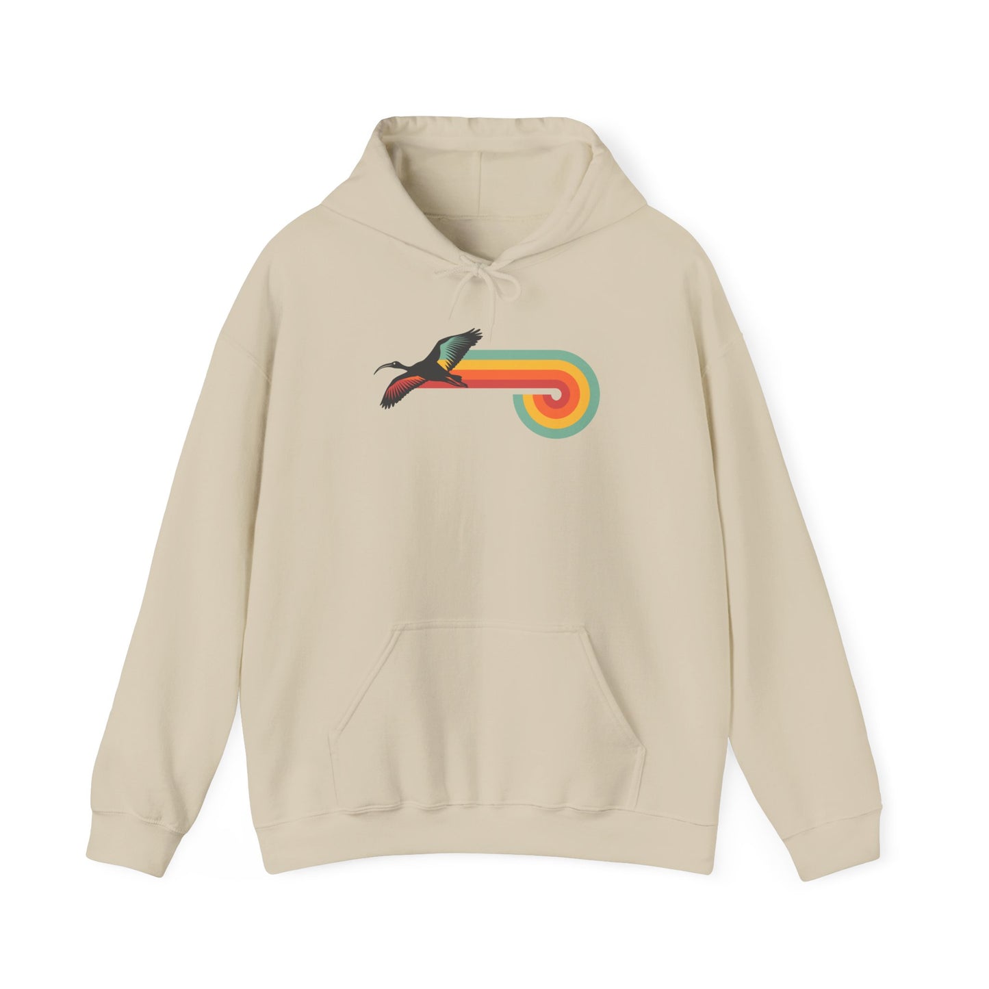 Retro Ibis Hoodie, Bin Chicken Hoodie, Vintage Bird Hoodie, Funny Australian Bird Hoodie, Retro Aussie Hoodie, White Ibis Sweatshirt, Bird Lover Gift
