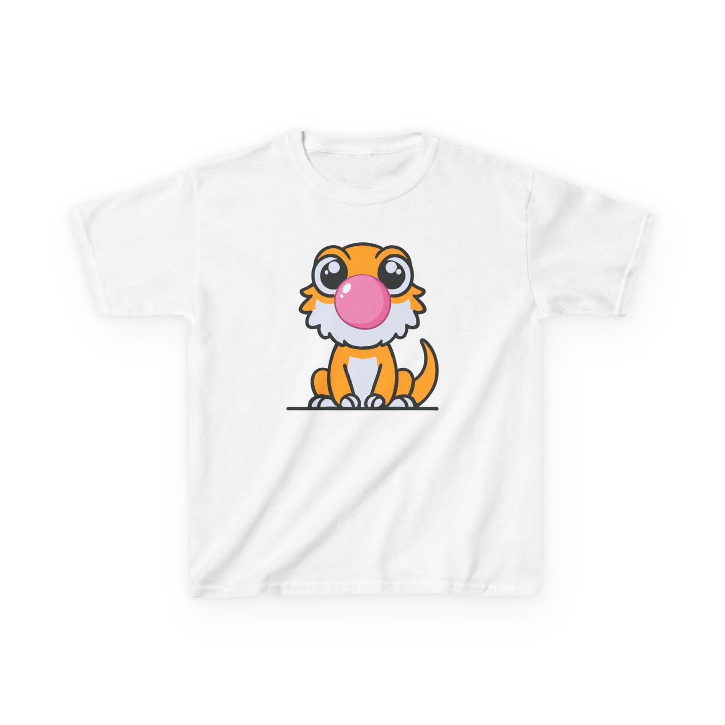 Kids Bearded Dragon T-Shirt – Blowing Bubble Gum Cute Reptile Lover Tee