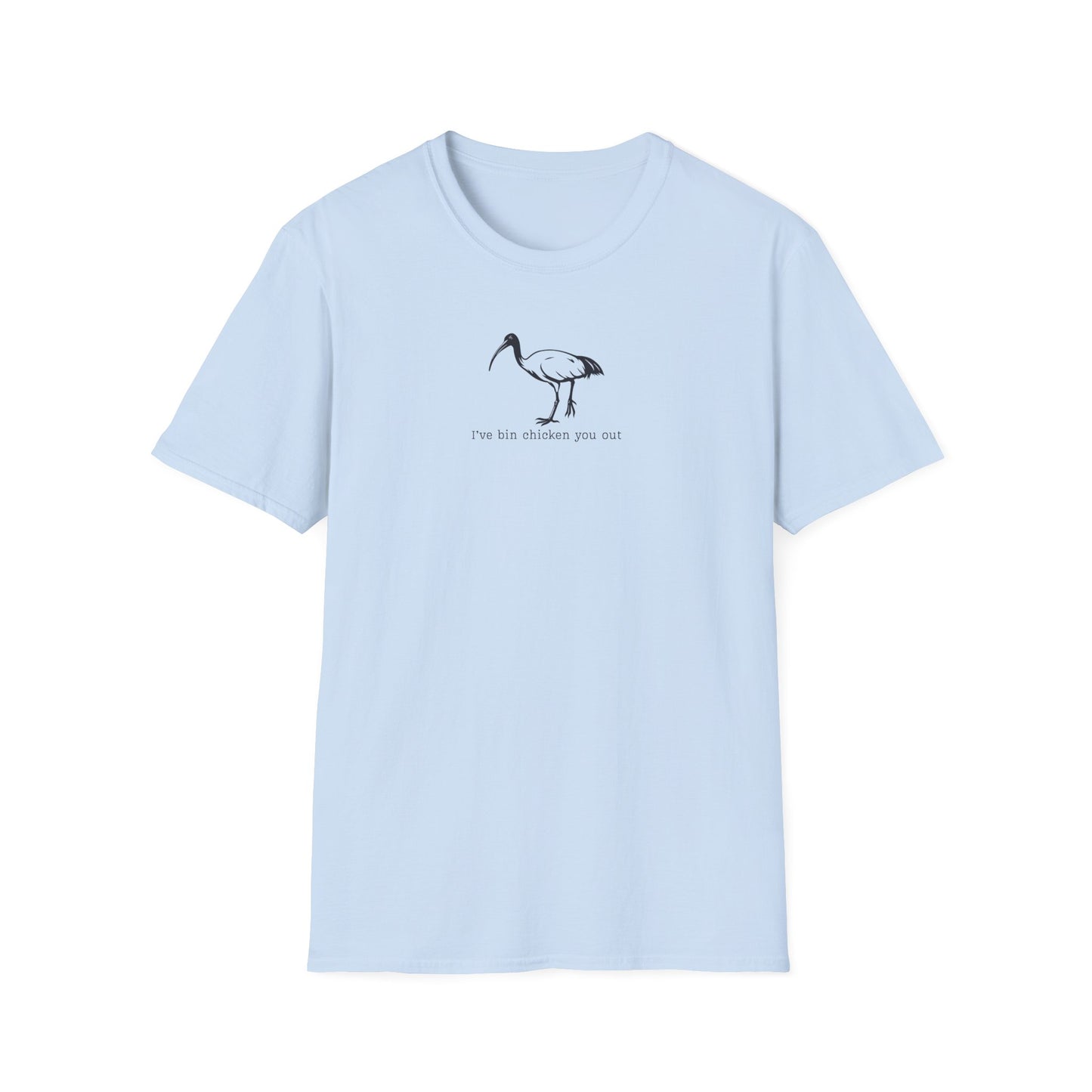 White Ibis T-Shirt Funny Bin Chicken Tee, Australian Bird Shirt, I’ve Bin Chicken You Out Shirt, Aussie Wildlife Gift