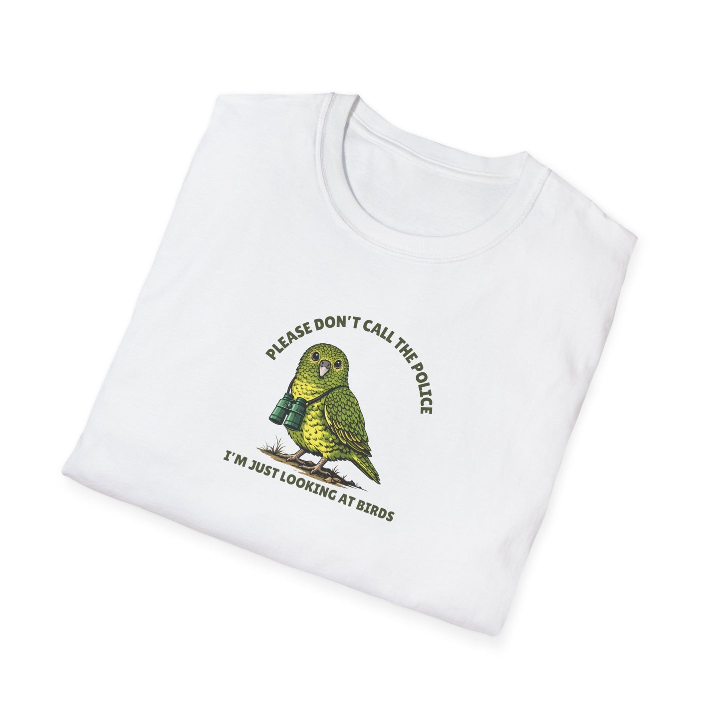 Night Parrot T-Shirt, Please Don’t Call The Police Shirt, Birdwatching Tee, Australian Bird Shirt, Bird Nerd Gift, Wildlife Graphic Tee