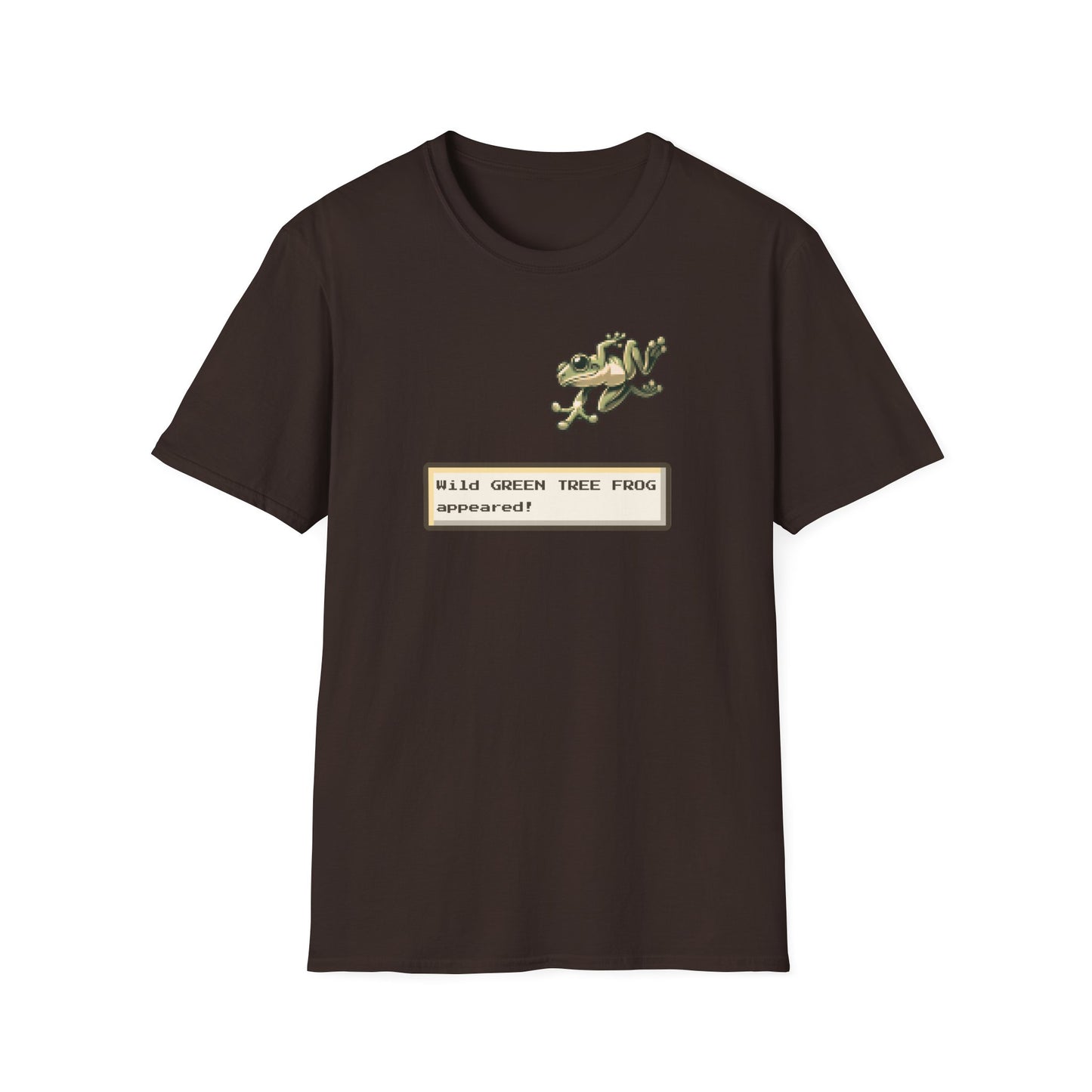 Green Tree Frog Gaming T-Shirt, Retro RPG Frog Shirt, Wild Encounter Tee, Pixel Frog Shirt, Gamer Animal Tee, Frog Lover Gift