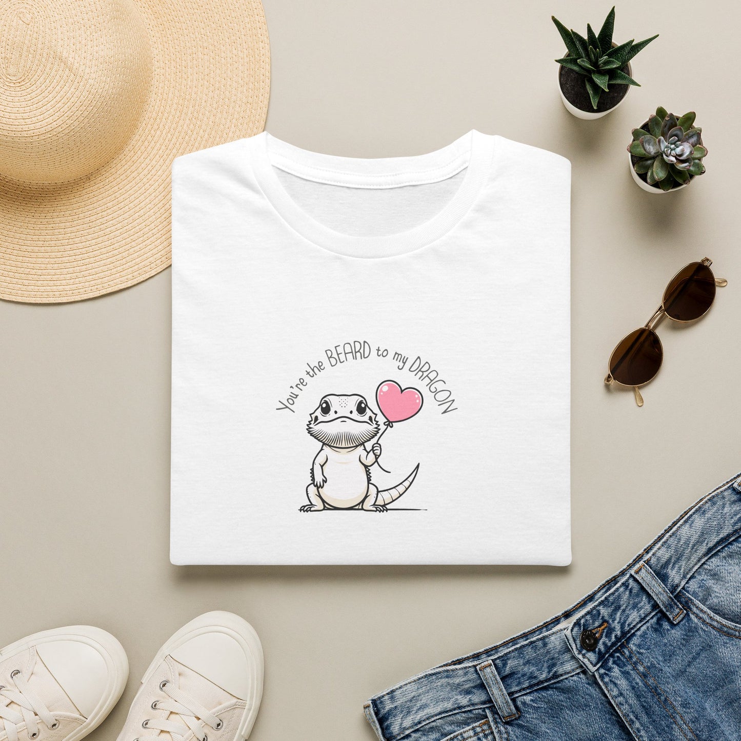 Bearded Dragon Valentine T-Shirt, You’re The Beard To My Dragon Tee, Reptile Lover Shirt, Cute Beardie Owner Gift
