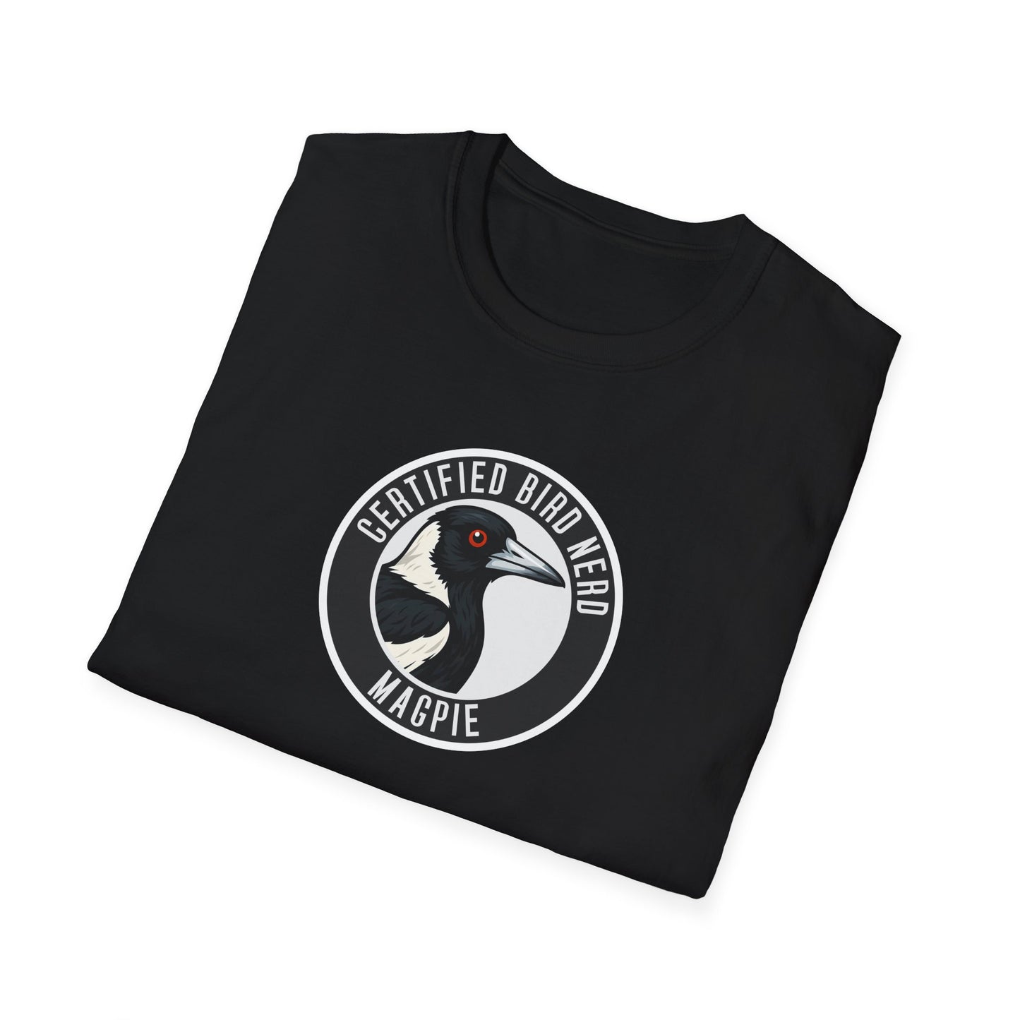 Magpie T-Shirt, Certified Bird Nerd Shirt, Australian Bird Tee, Birdwatching Gift, Wildlife Lover Tee, Aussie Magpie Graphic Tee