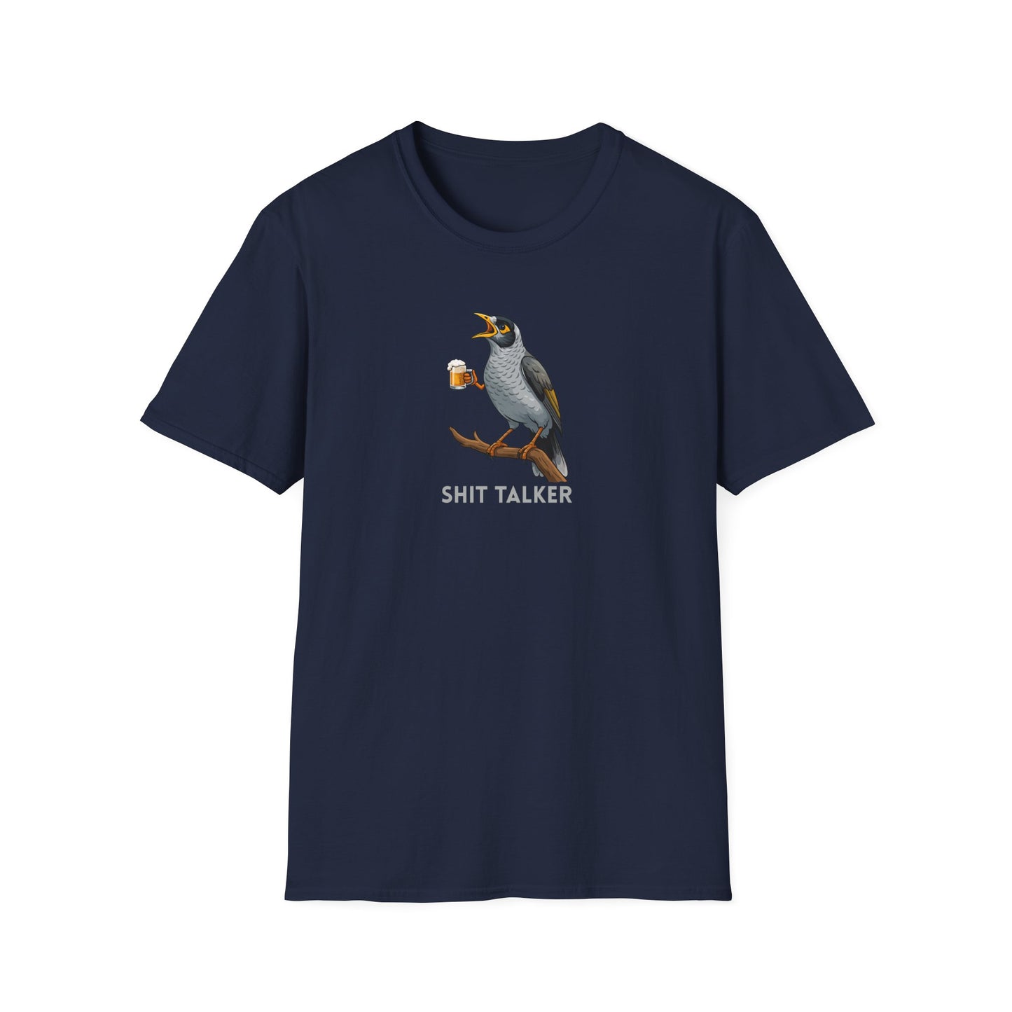 Noisy Miner T-Shirt, Australian Bird Shirt, Shit Talker Tee, Aussie Bird T-Shirt, Bird Nerd Gift, Funny Australian Wildlife Shirt, Beer Bird Graphic Tee