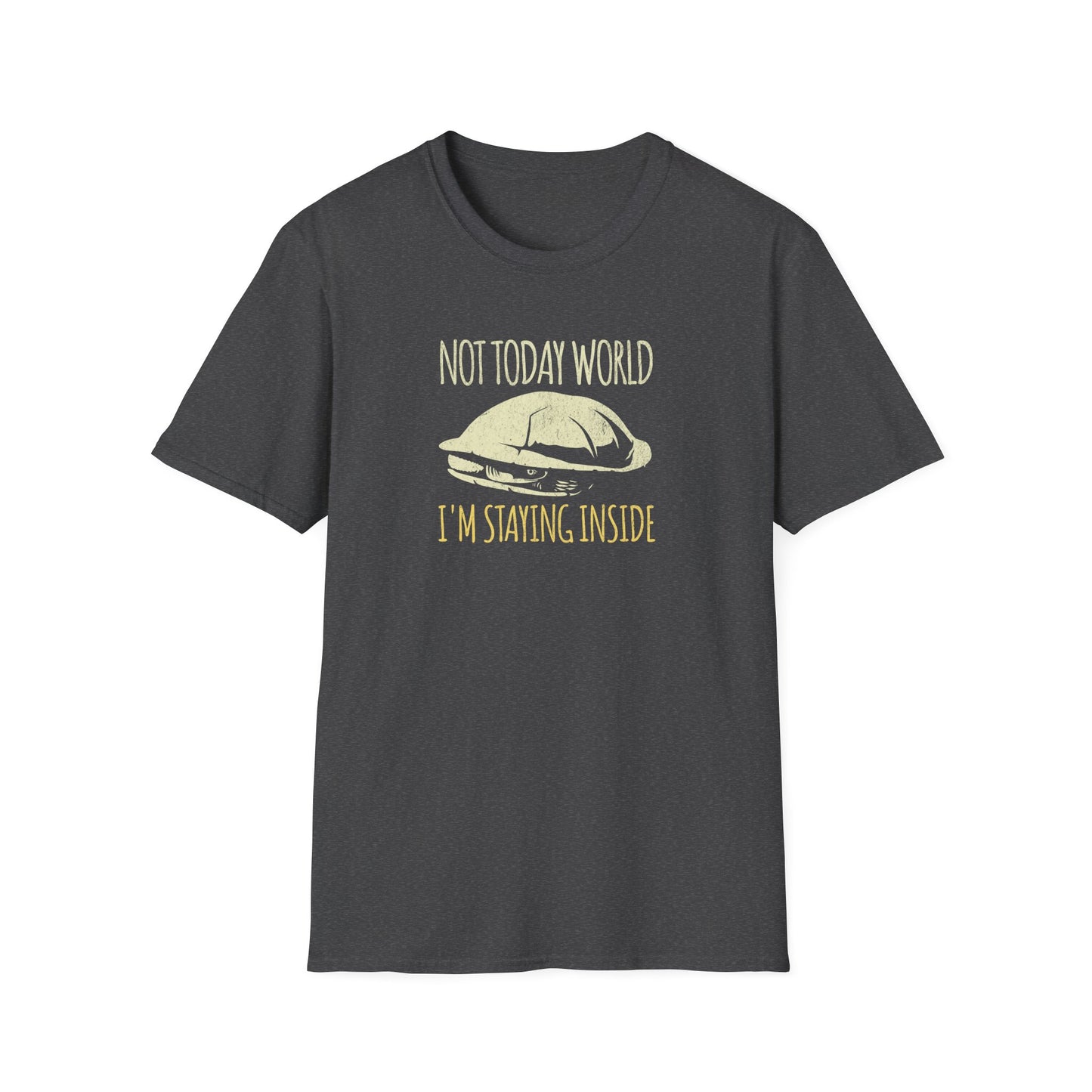 Funny Turtle T-Shirt, Not Today World I’m Staying Inside Shirt, Introvert Turtle Tee, Hermit Mood Shirt, Cute Turtle Lover Gift