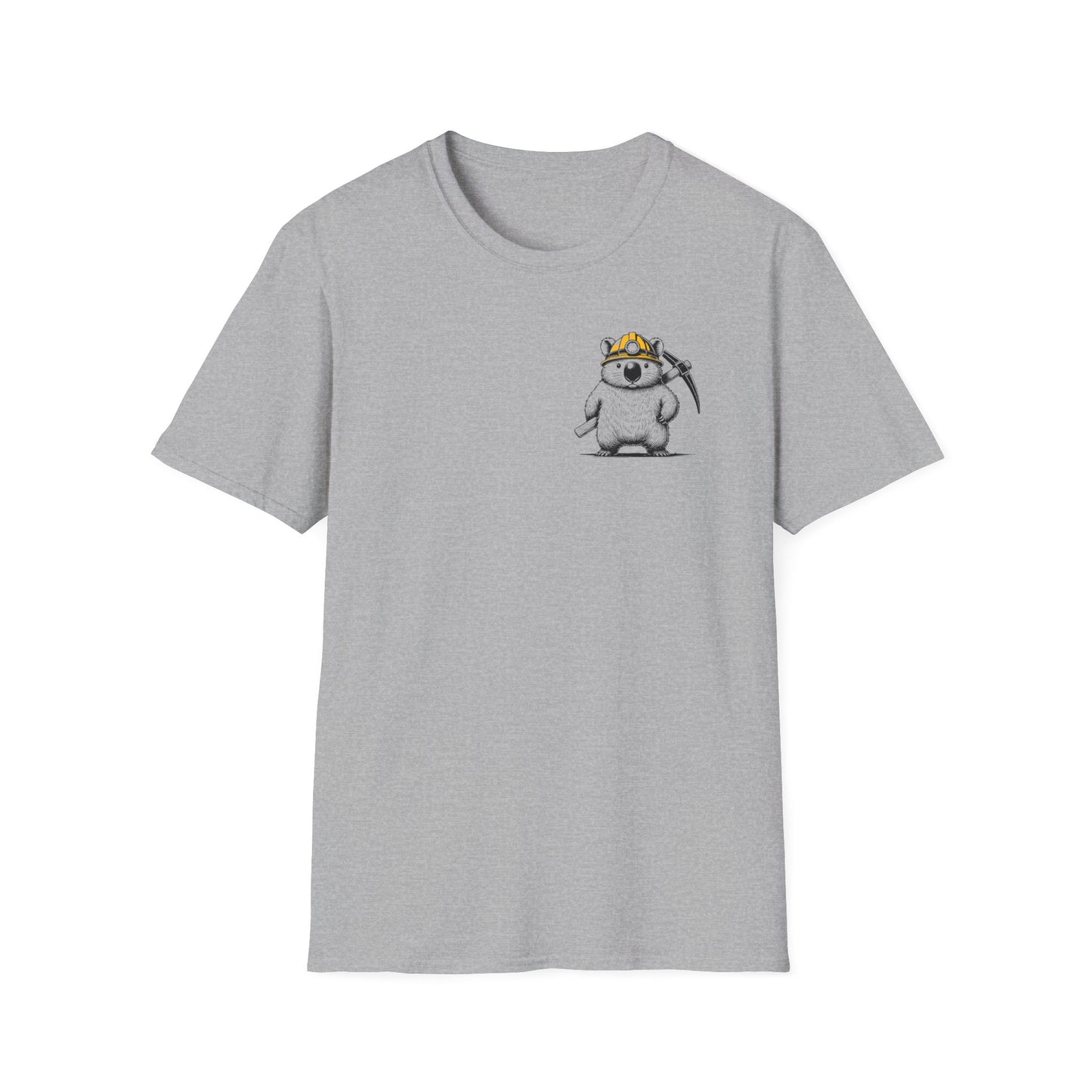 Wombat Miner T-Shirt, Funny Wombat Shirt, Aussie Mining Tee, Hard Hat Wombat, Australian Wildlife Shirt, Blue Collar Humor Gift