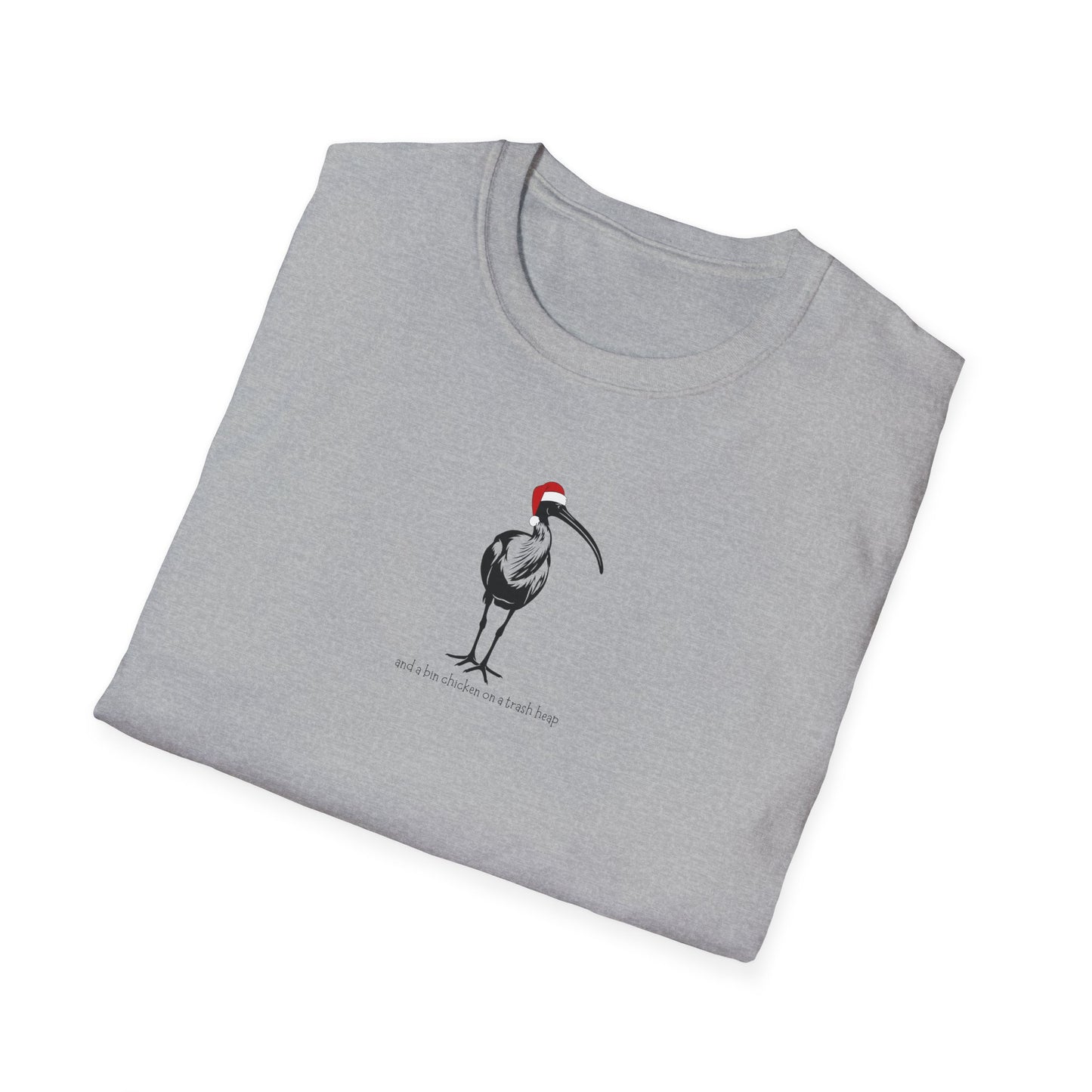 White Ibis Christmas T-Shirt, Bin Chicken Christmas Shirt, Australian Christmas Tee, Aussie Bird Shirt, Funny Holiday T-Shirt, Ibis Santa Hat Tee, Australian Wildlife Christmas Gift