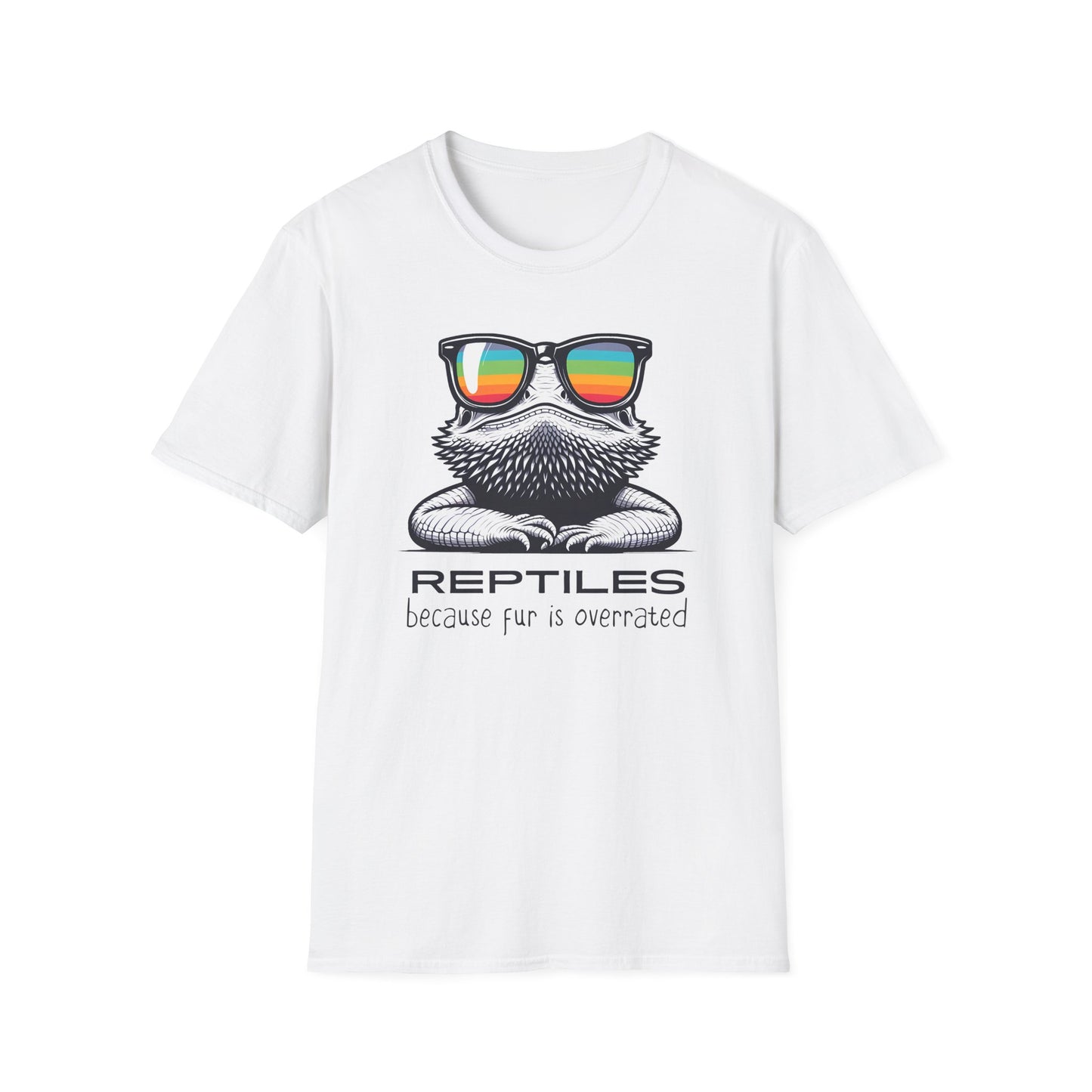 Reptile Lover T-Shirt, Bearded Dragon Shirt, Reptiles Because Fur Is Overrated Tee, Funny Lizard Shirt, Reptile Owner Gift
