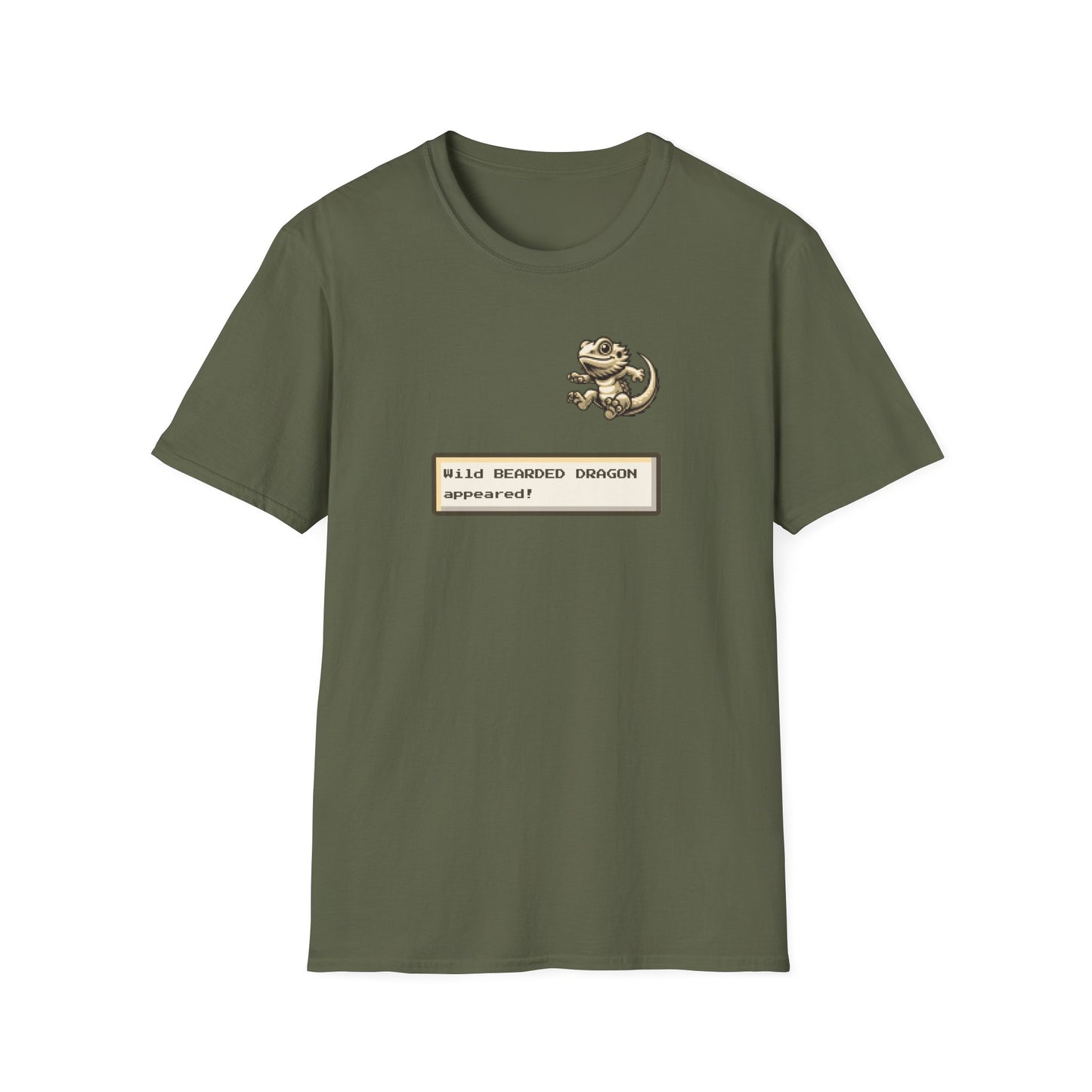 Bearded Dragon Gaming T-Shirt, Wild Bearded Dragon Appeared Tee, Retro RPG Lizard Shirt, Gamer Reptile Tee, Beardie Lover Gift