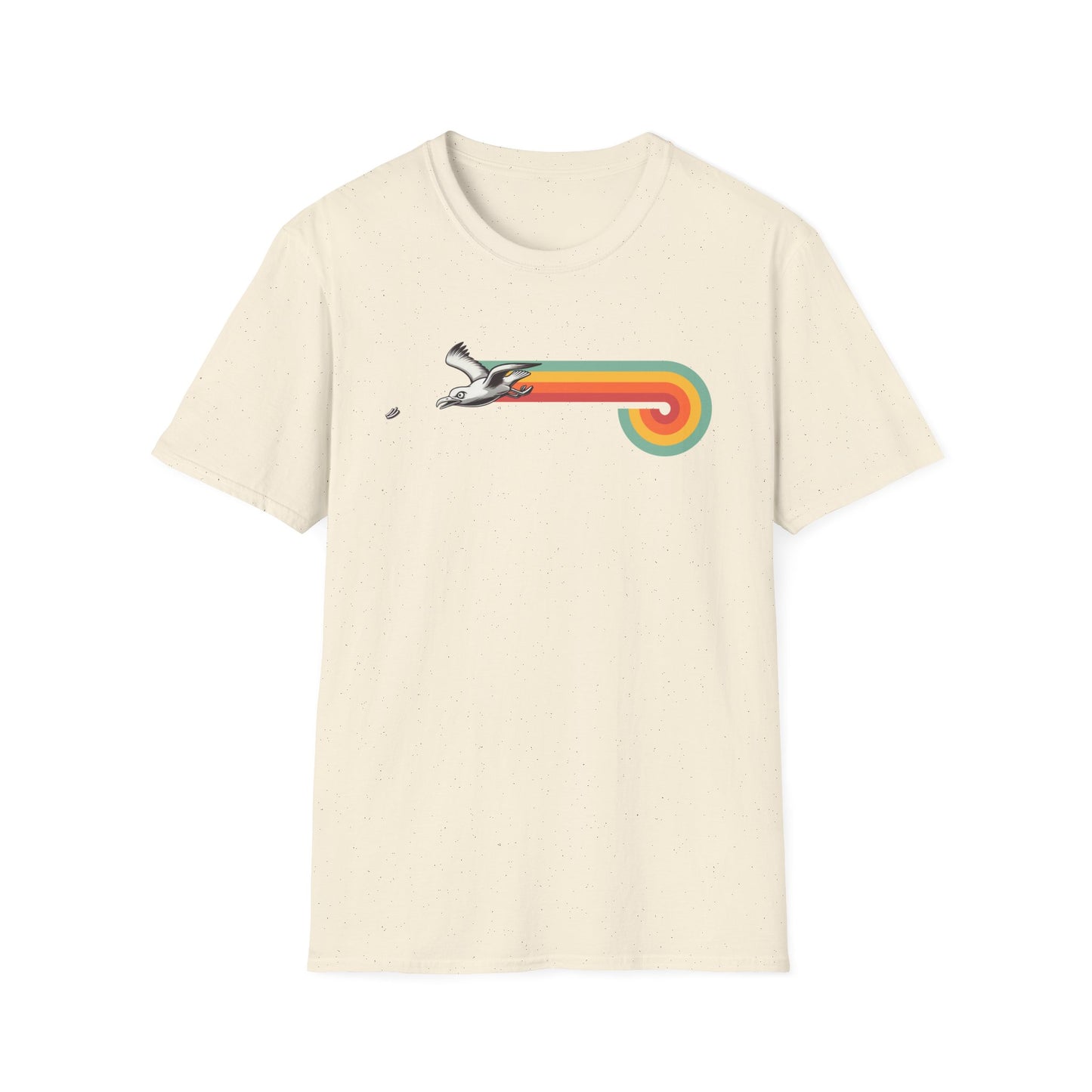 Retro Seagull T-Shirt, Seagull Chip Shirt, Beach Bird Tee, Coastal Wildlife Shirt, Bird Lover Gift, Vintage Ocean Graphic Tee