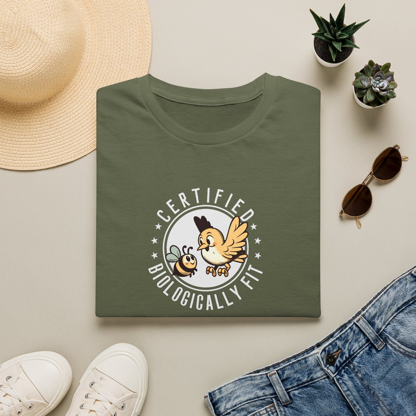 Certified Biologically Fit T-Shirt, Biology Pun Shirt, Science Teacher Tee, Evolution Humor Shirt, Cute Biology Graphic Tee, STEM Gift