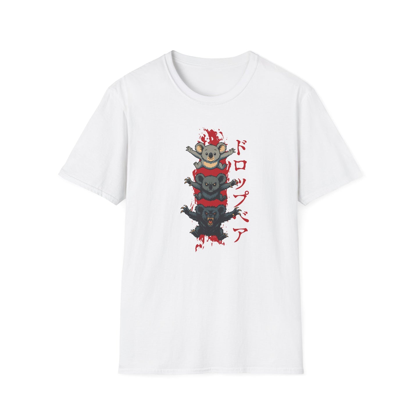 Drop Bear T-Shirt, Funny Australian Koala Shirt, Japanese Style Aussie Tee, Cute to Feral Koala Graphic Shirt, Australian Humour Gift