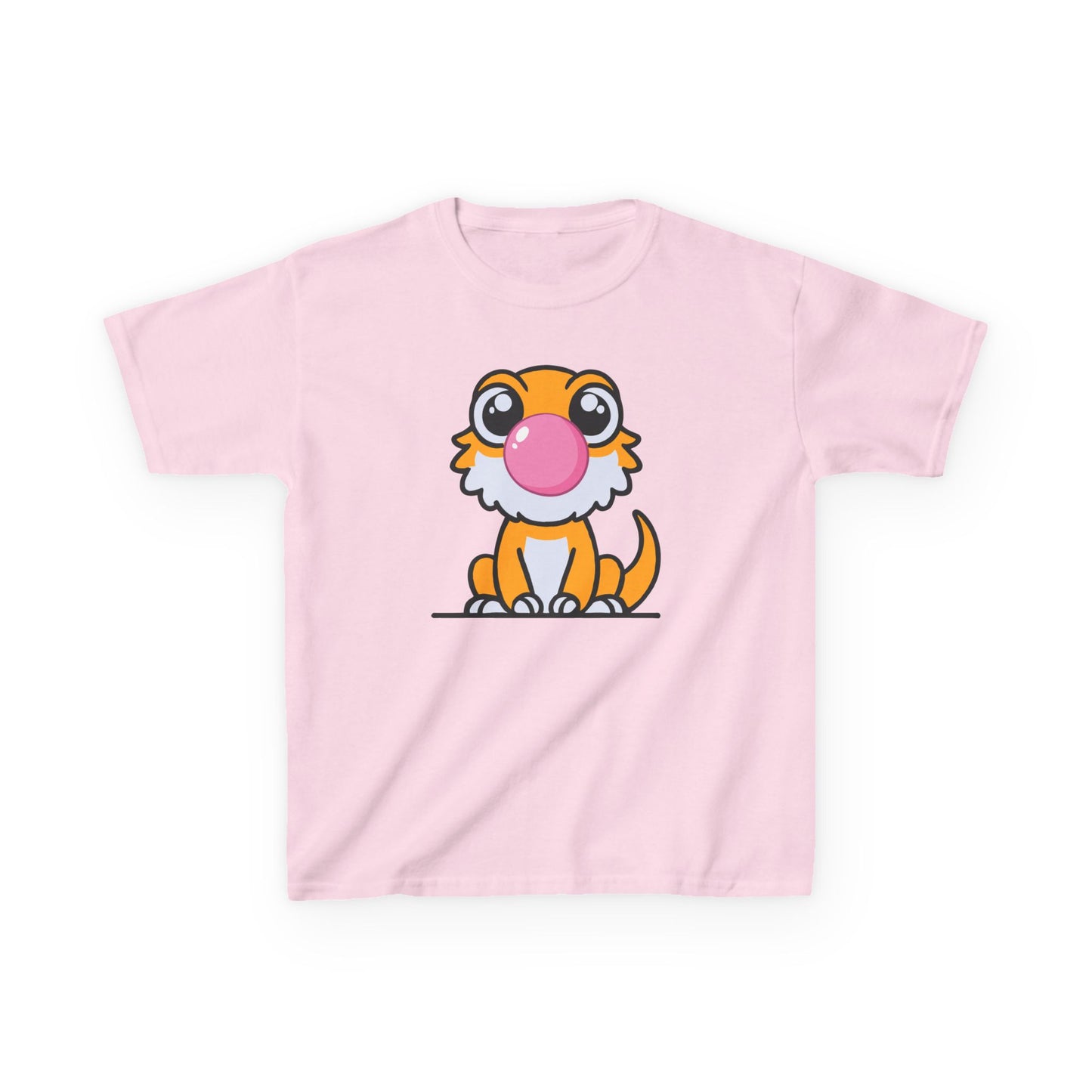 Kids Bearded Dragon T-Shirt – Blowing Bubble Gum Cute Reptile Lover Tee