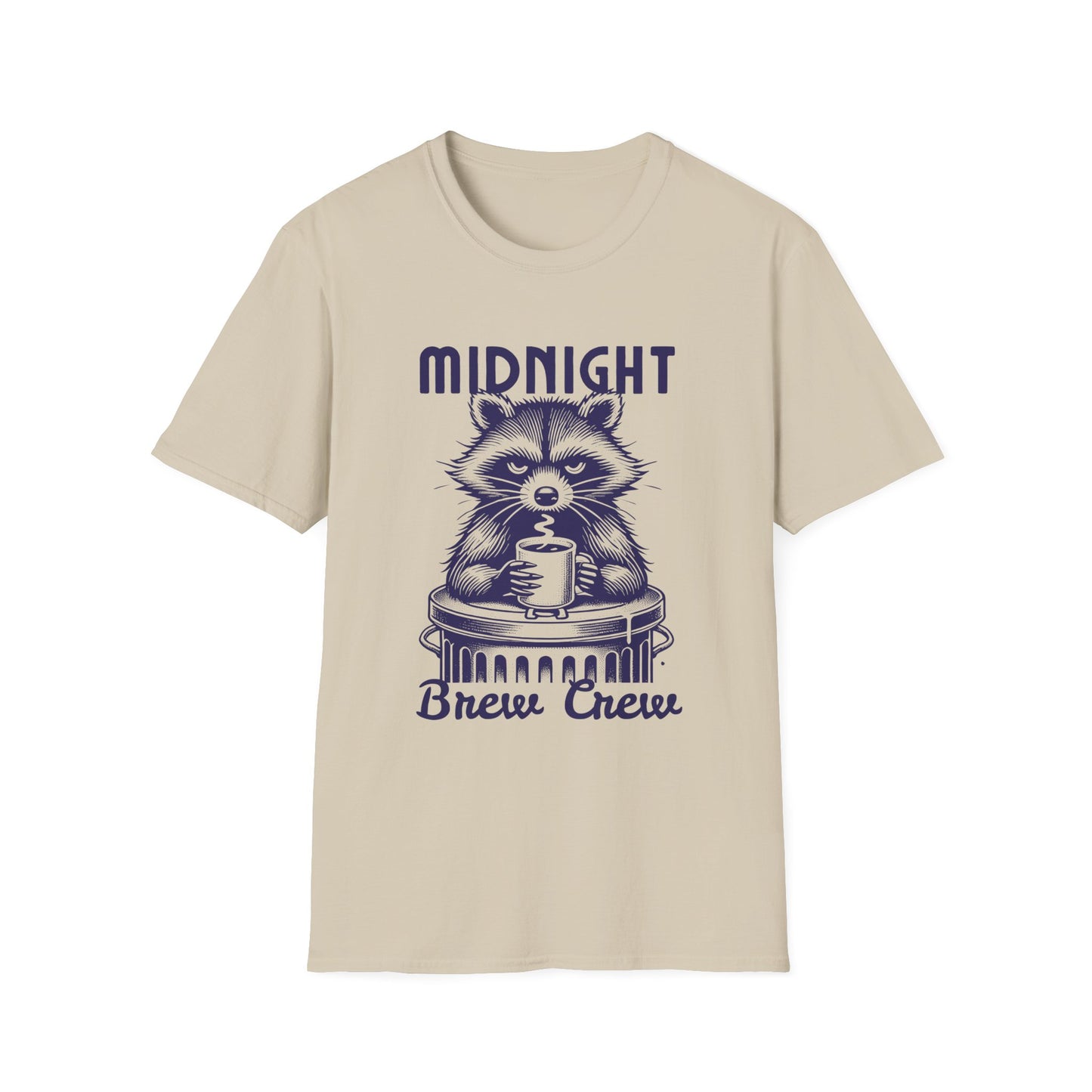 Midnight Brew Crew T-Shirt – Raccoon Coffee Funny Night Owl Tee