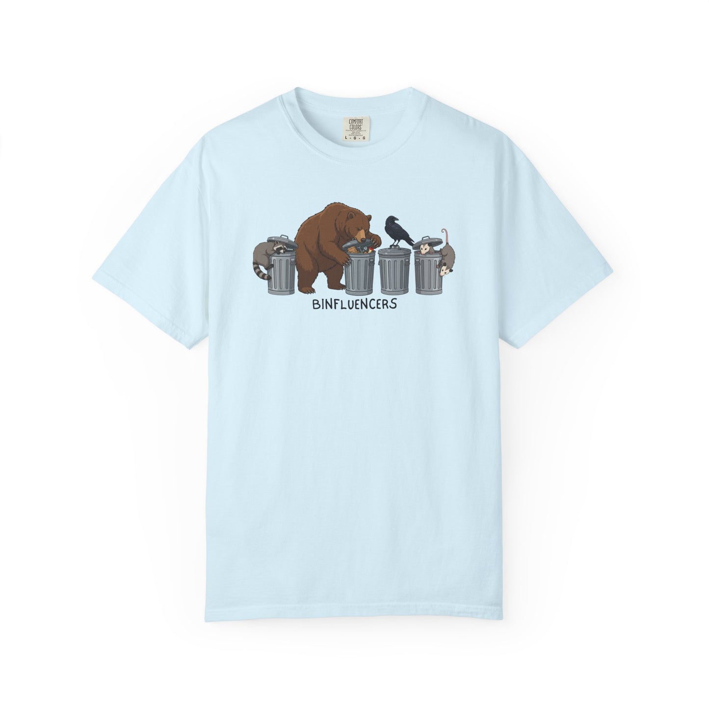 Binfluencers Shirt, Funny Animal T Shirt, Comfort Colors Dumpster Animal Tee, Raccoon Bear Opossum Crow Shirt, Urban Wildlife Graphic Tee
