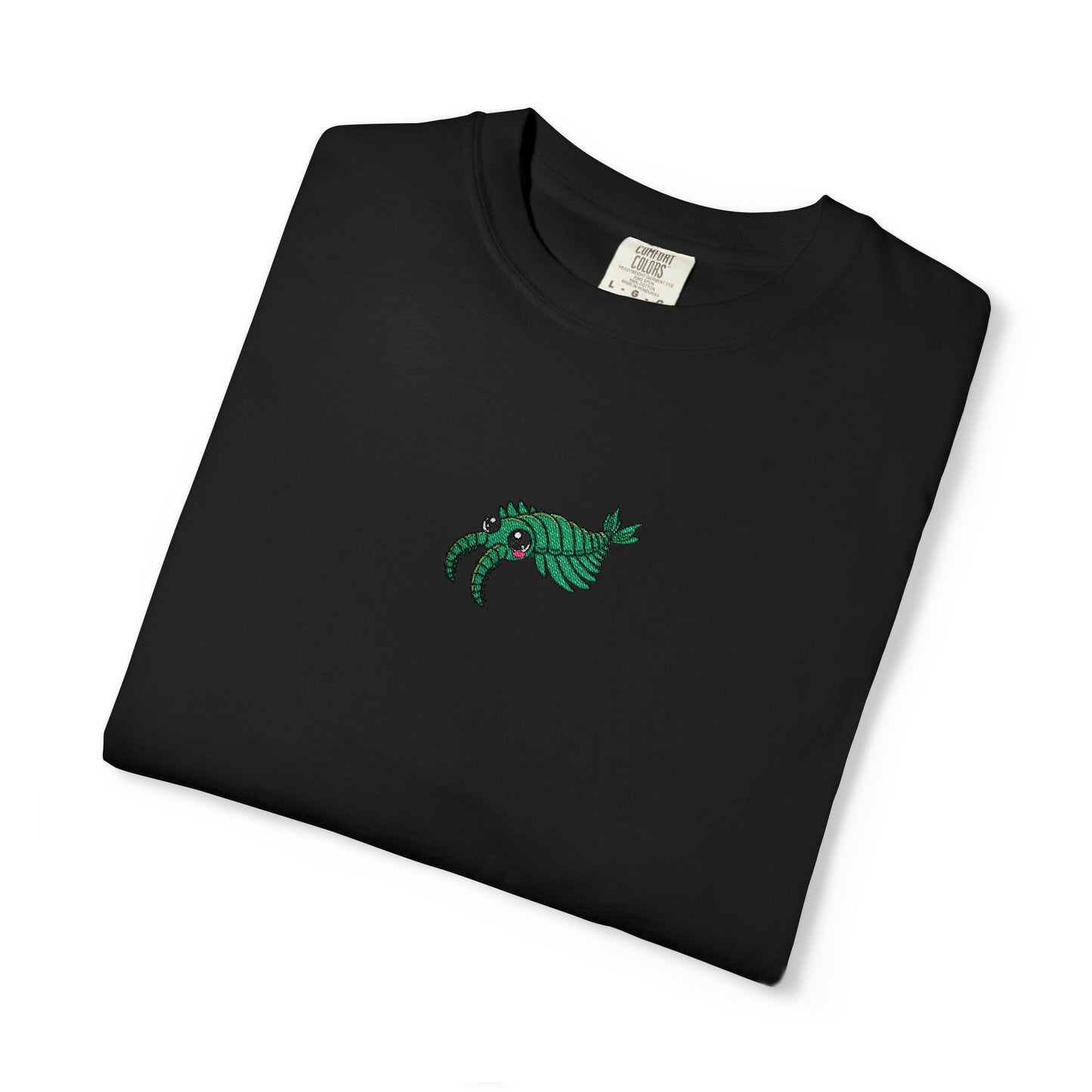Anomalocaris Embroidered Comfort Colors T-Shirt, Cambrian Explosion Shirt, Prehistoric Ocean Creature Tee, Paleontology Gift, Fossil Shirt