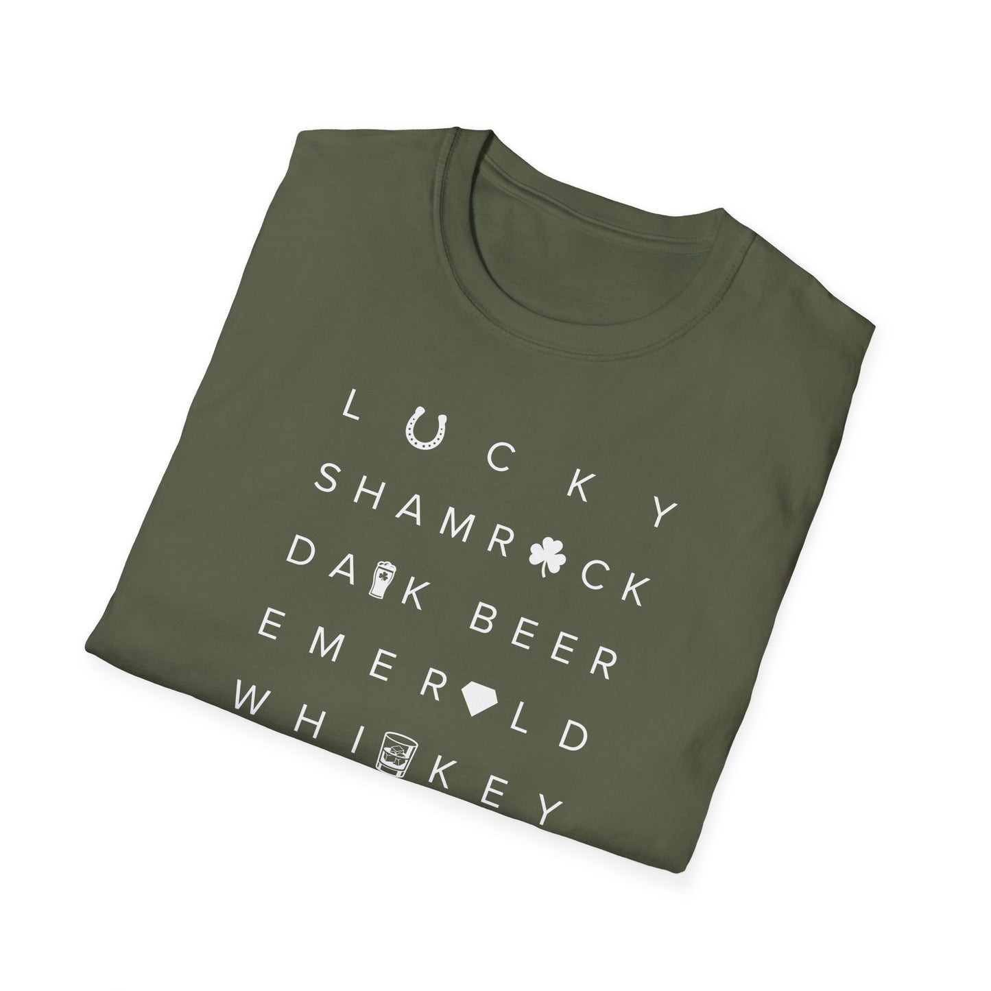 St Patrick’s Day T-Shirt, Lucky Shamrock Dark Beer Whiskey Shirt, Irish Party Tee, Green Graphic Shirt, St Paddy’s Day Shirt