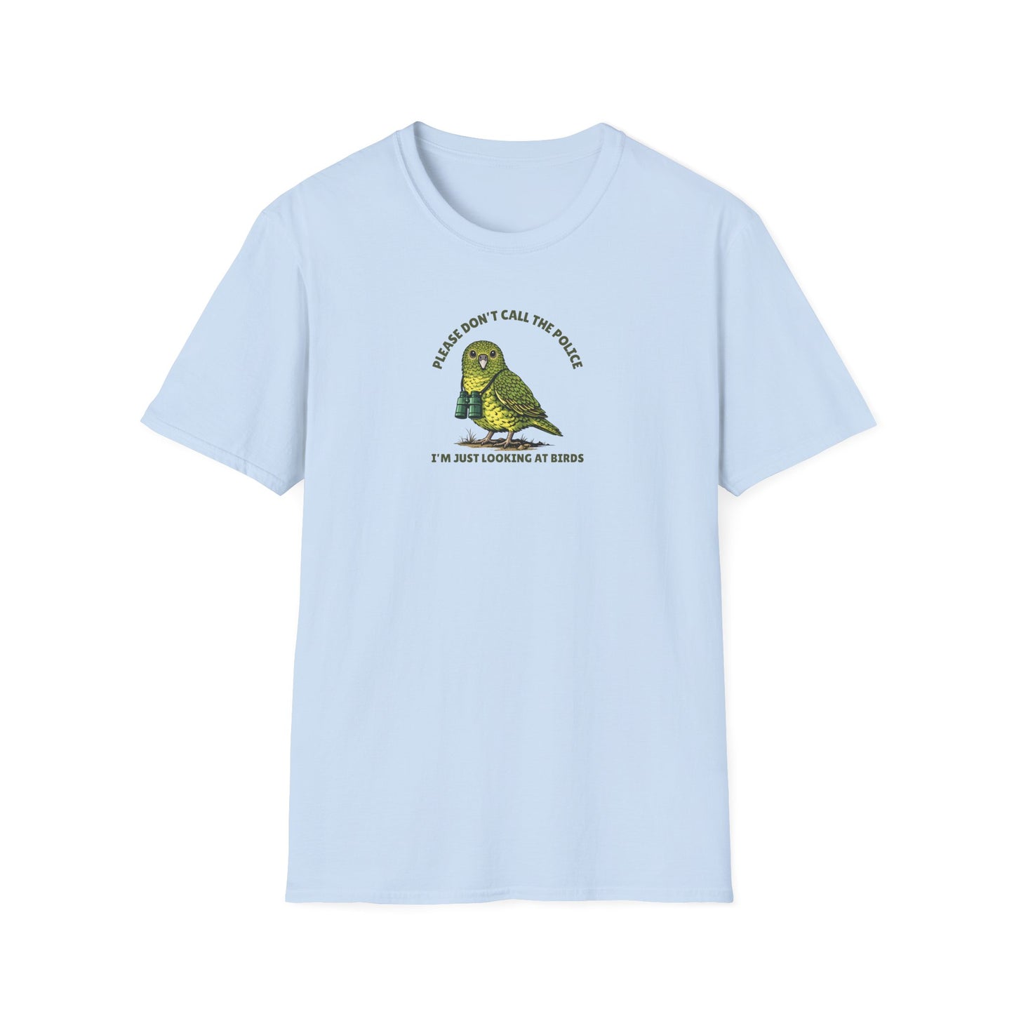 Night Parrot T-Shirt, Please Don’t Call The Police Shirt, Birdwatching Tee, Australian Bird Shirt, Bird Nerd Gift, Wildlife Graphic Tee