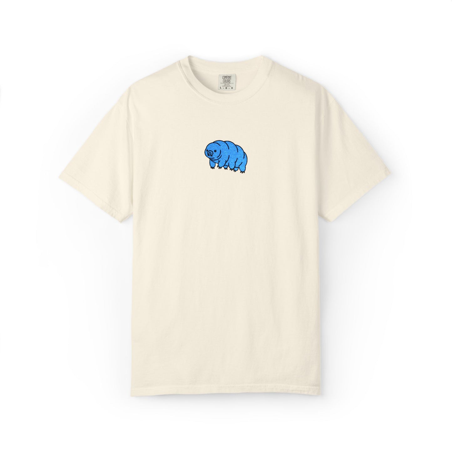 Tardigrade Embroidered Comfort Colors T-Shirt, Cute Water Bear Shirt, Science Nerd Tee, Biology Gift, Microbiology Embroidered Shirt