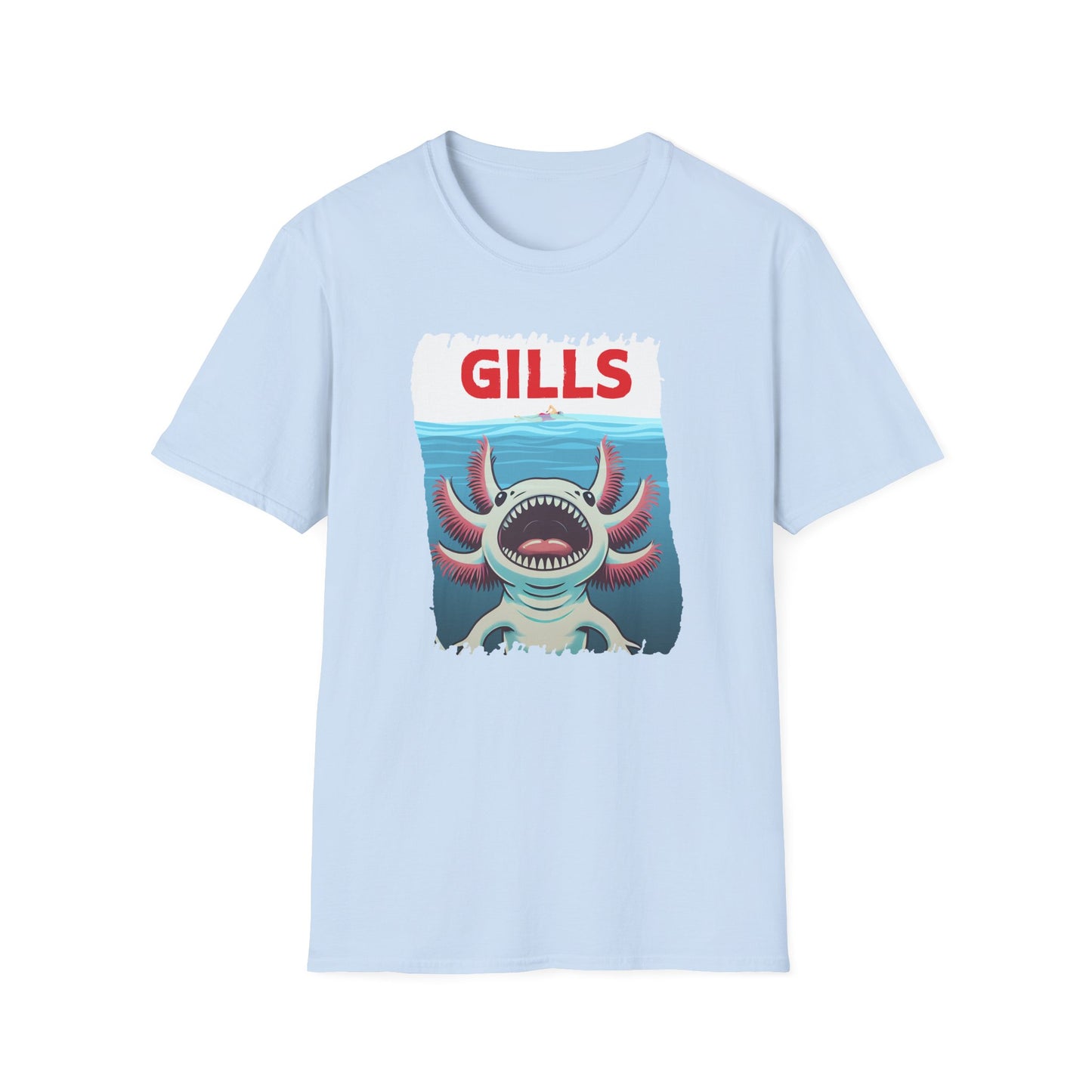 Axolotl Gills T-Shirt, Cute Axolotl Shirt, Amphibian Lover Tee, Aquarium Pet Gift, Kawaii Animal Shirt, Mexican Walking Fish Tee