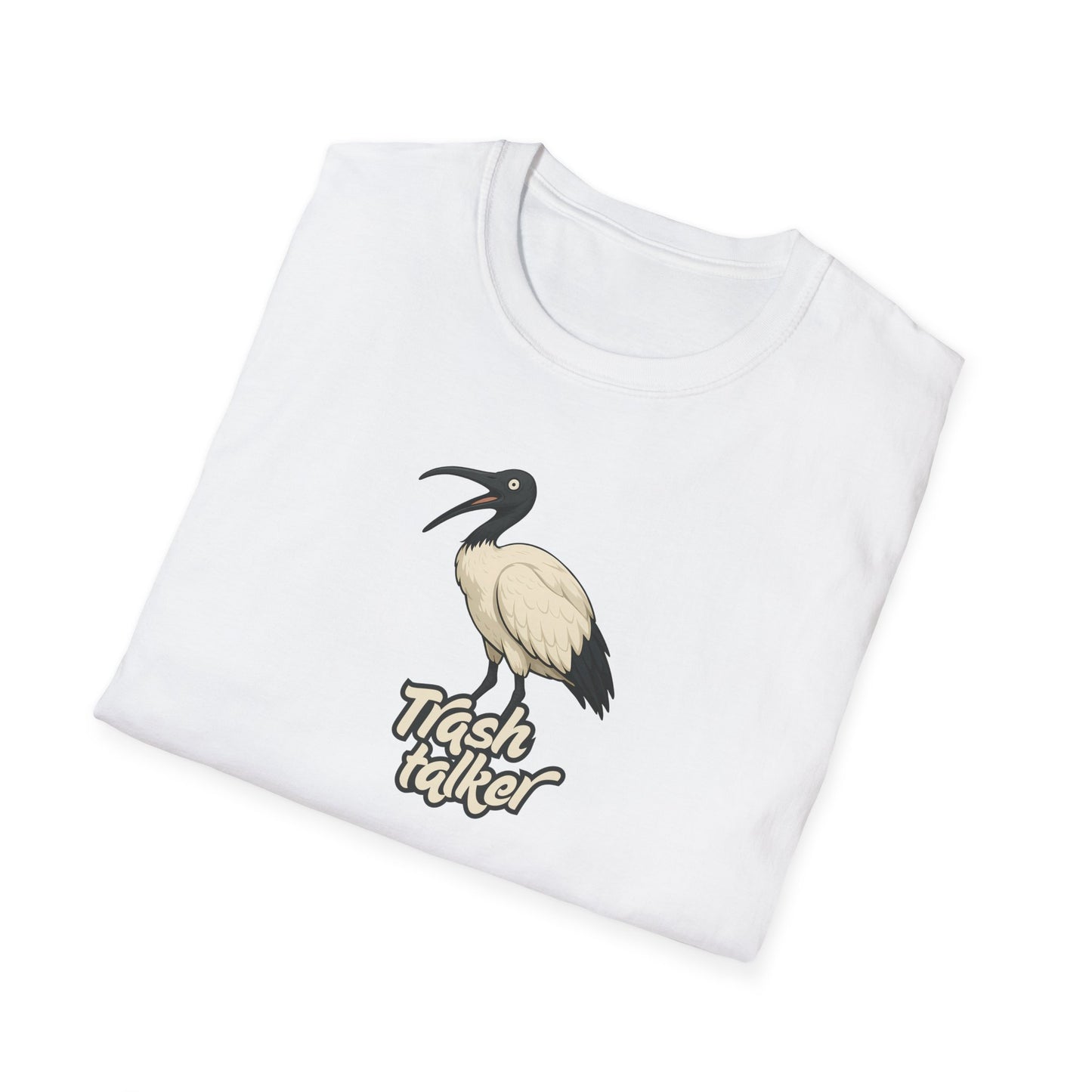 Trash Talker Ibis T-Shirt, Bin Chicken Shirt, White Ibis Tee, Australian Bird T-Shirt, Aussie Wildlife Graphic Tee, Bird Nerd Shirt