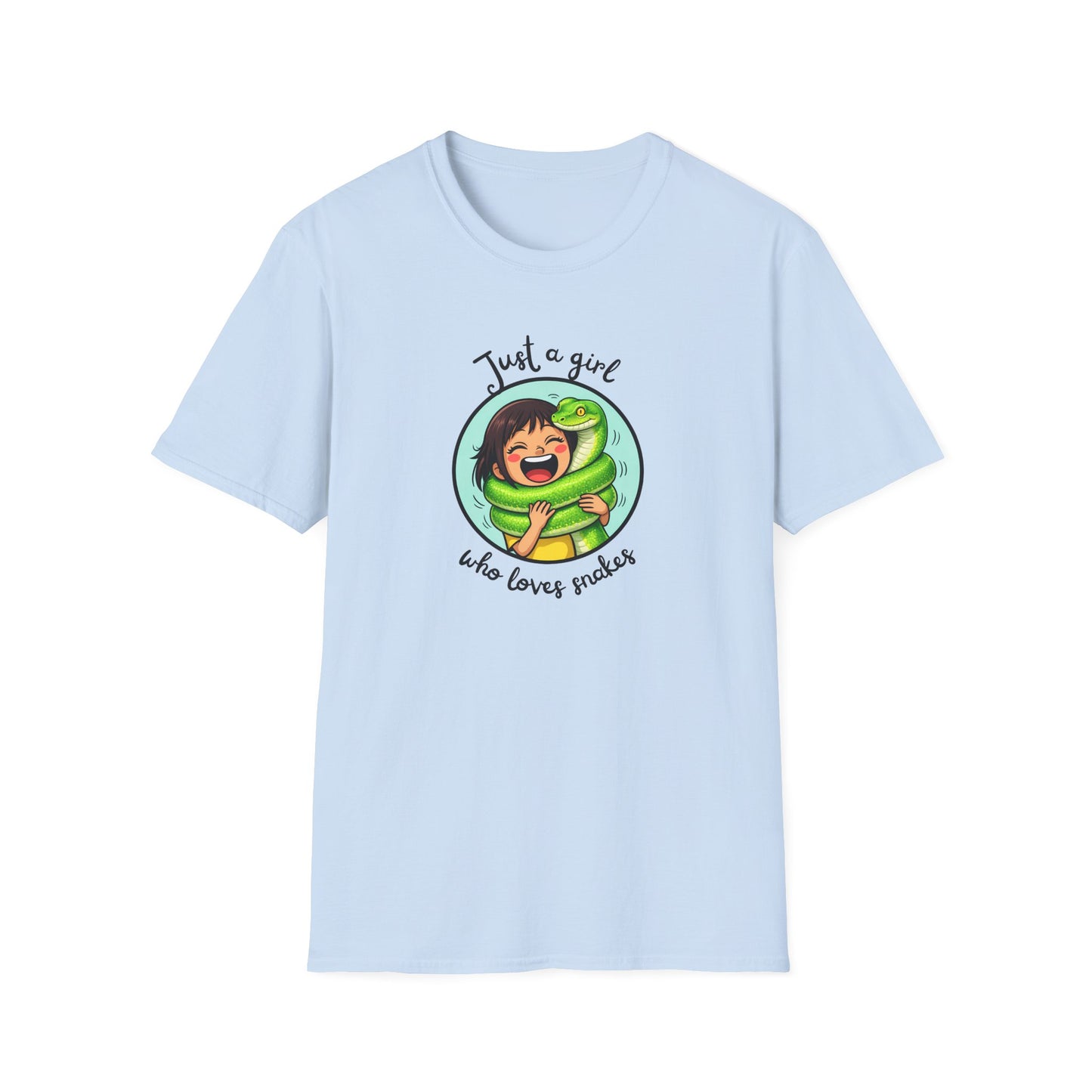 Just A Girl Who Loves Snakes T-Shirt, Snake Lover Shirt, Reptile Lover Tee, Cute Snake Gift, Herping Shirt, Wildlife Graphic Tee