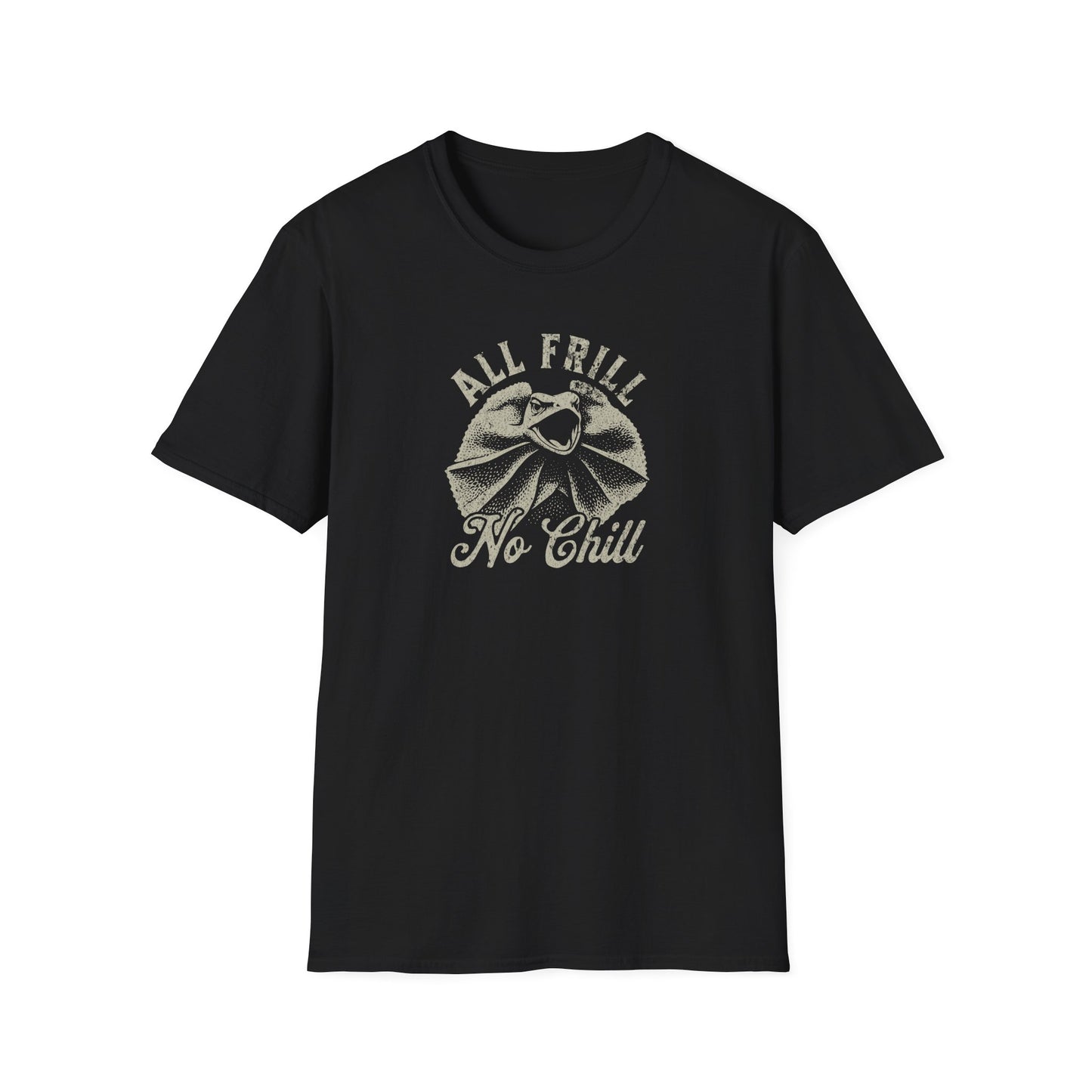 Frilled Neck Lizard T-Shirt All Frill No Chill, Funny Aussie Reptile Shirt, Frill Neck Lizard Tee, Australian Wildlife Shirt, Herper Gift