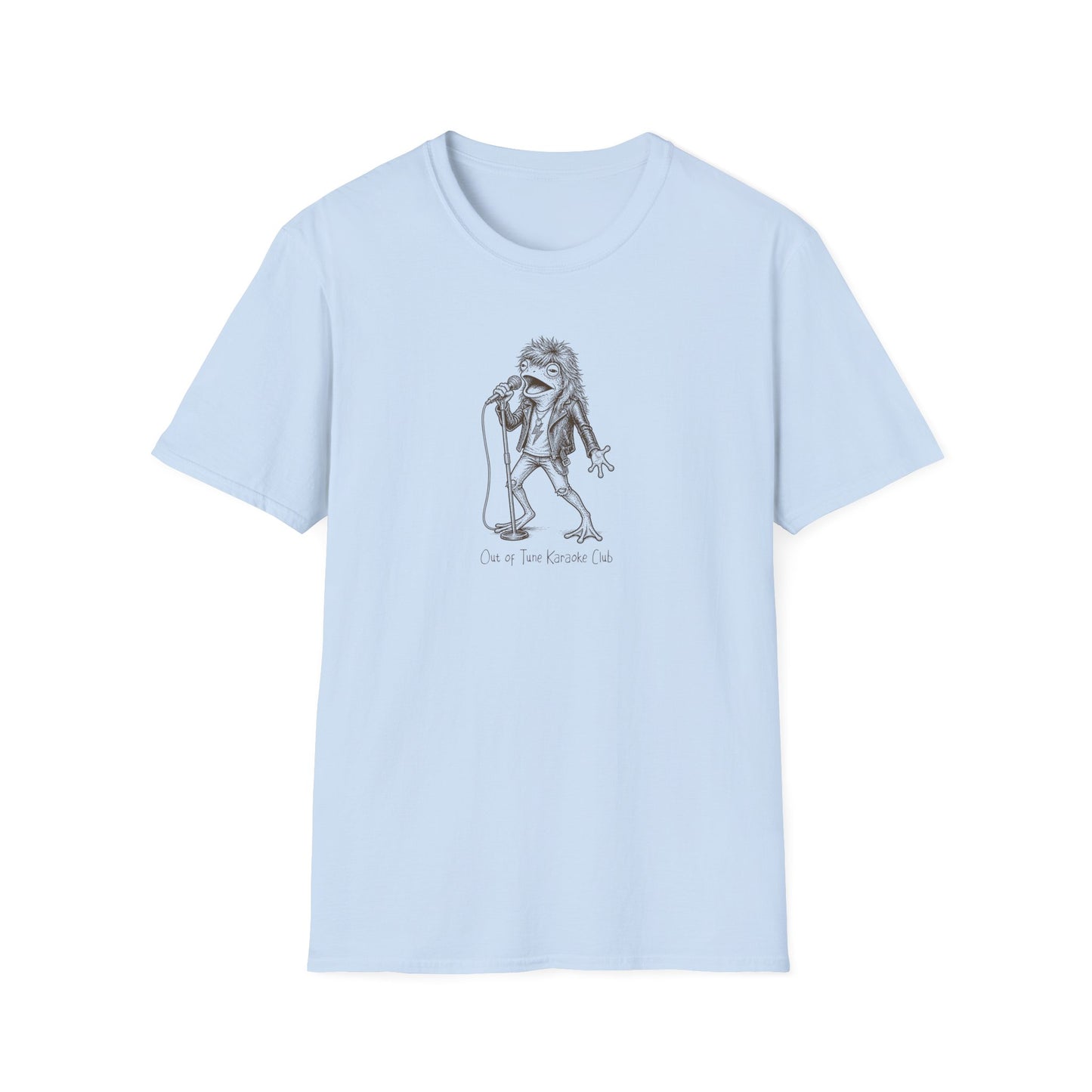 Out of Tune Karaoke Club T-Shirt, Funny Frog Shirt, Singing Frog Tee, Music Lover Shirt, Karaoke Shirt, Weird Animal Humor Tee