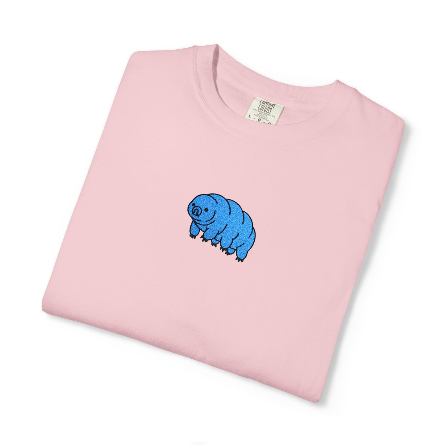 Tardigrade Embroidered Comfort Colors T-Shirt, Cute Water Bear Shirt, Science Nerd Tee, Biology Gift, Microbiology Embroidered Shirt