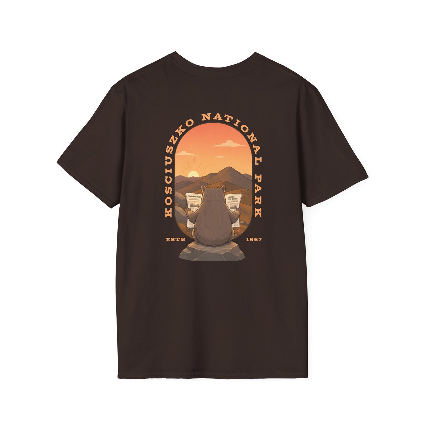 Kosciuszko National Park T-Shirt, Wombat Shirt, Australian Wildlife Tee, National Park Style Shirt, Hiking Gift, Aussie Nature Shirt