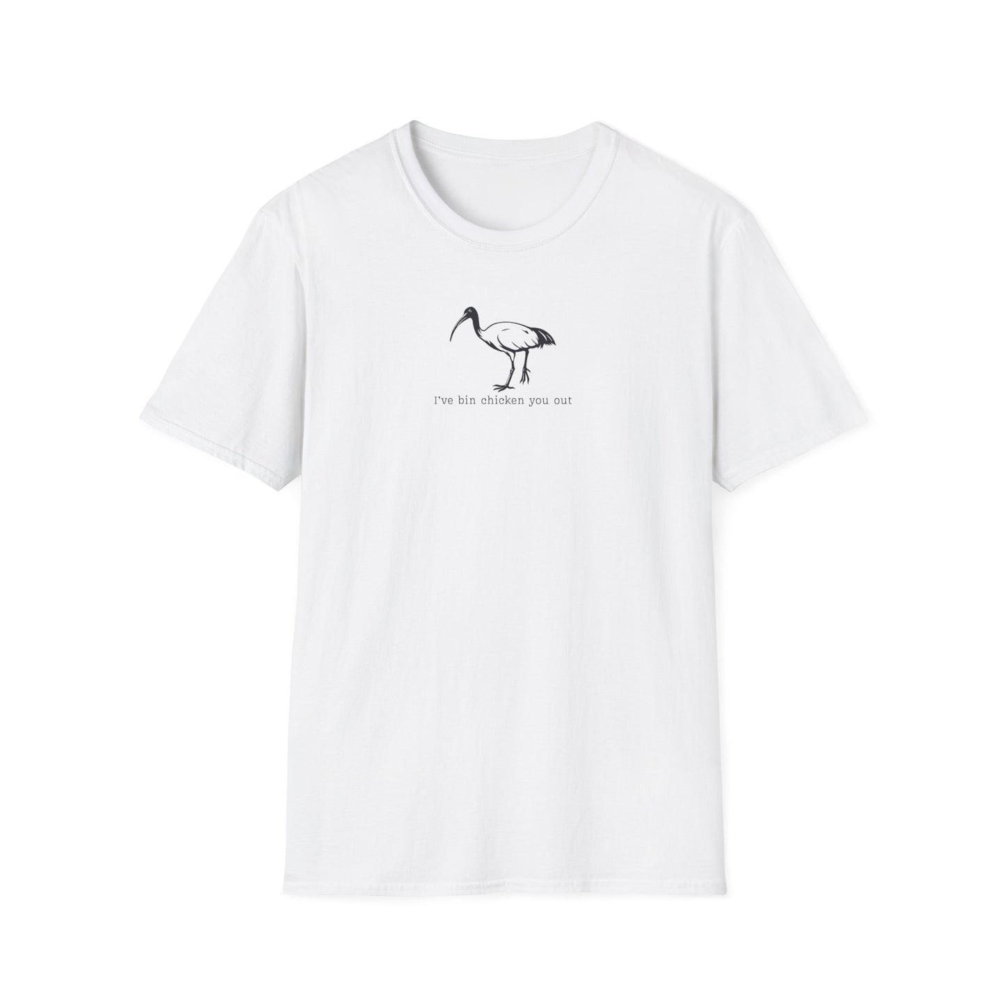 White Ibis T-Shirt Funny Bin Chicken Tee, Australian Bird Shirt, I’ve Bin Chicken You Out Shirt, Aussie Wildlife Gift