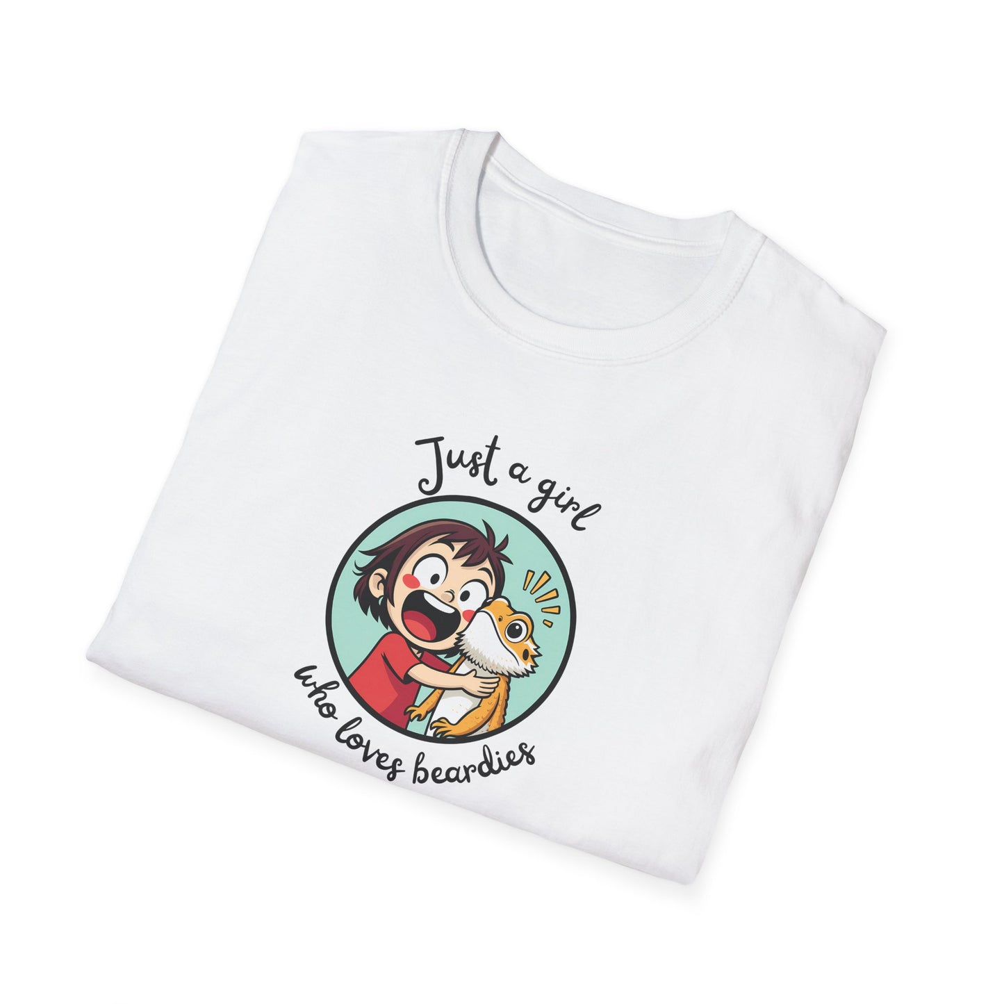 Just A Girl Who Loves Beardies T-Shirt, Bearded Dragon Shirt, Reptile Lover Tee, Beardie Mom Shirt, Cute Lizard T-Shirt, Reptile Keeper Gift, Australian Lizard Tee