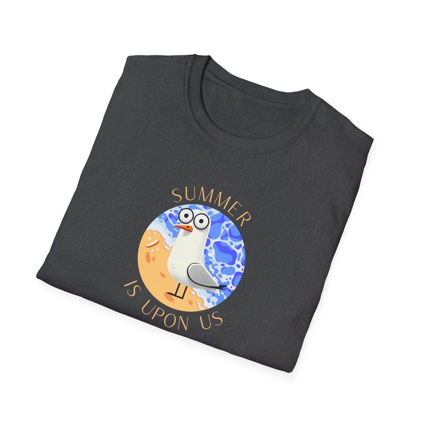 Seagull Summer T-Shirt, Summer Is Upon Us Shirt, Beach Bird Tee, Coastal Animal Shirt, Ocean Lover Gift, Aussie Seagull Graphic Tee
