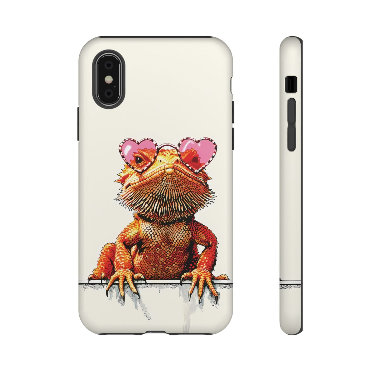 Valentines Day iPhone Case for Reptile Keepers | Bearded Dragon Lover Gift | Cute Herpetology Phone Case | Scaly Love Design
