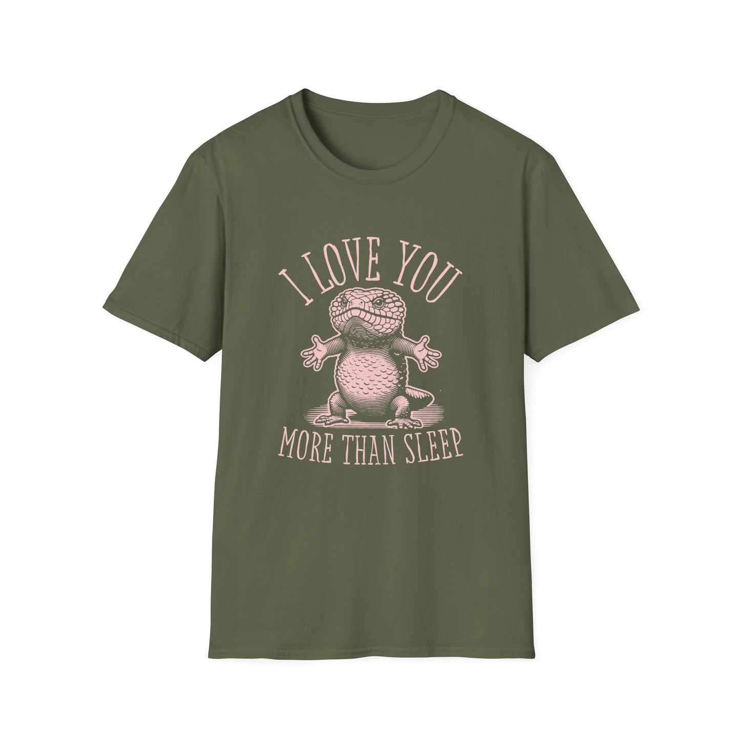Shingleback T-Shirt – I Love You More Than Sleep Funny Australian Reptile Tee