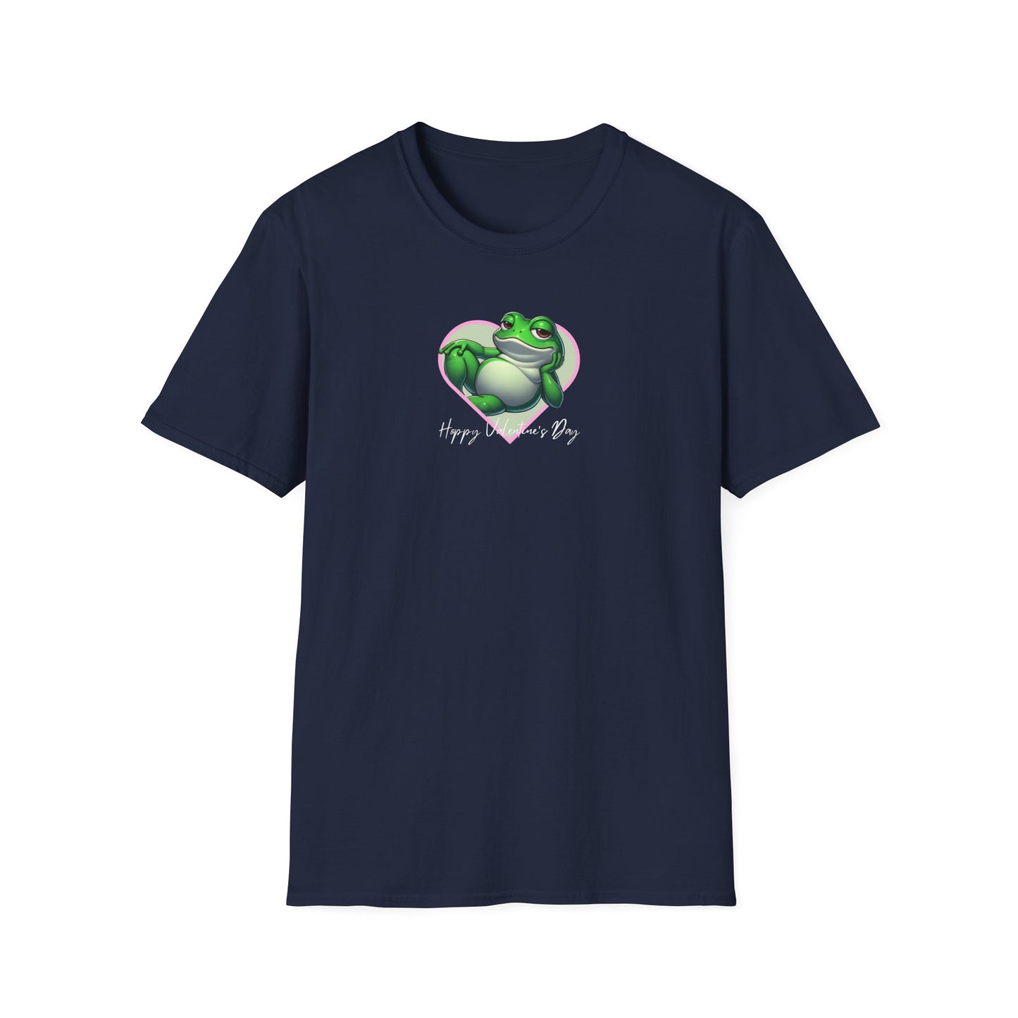 Frog Valentine T-Shirt, Happy Valentine’s Day Frog Shirt, Frog Lover Gift, Amphibian Heart Tee, Cute Animal Valentine Shirt