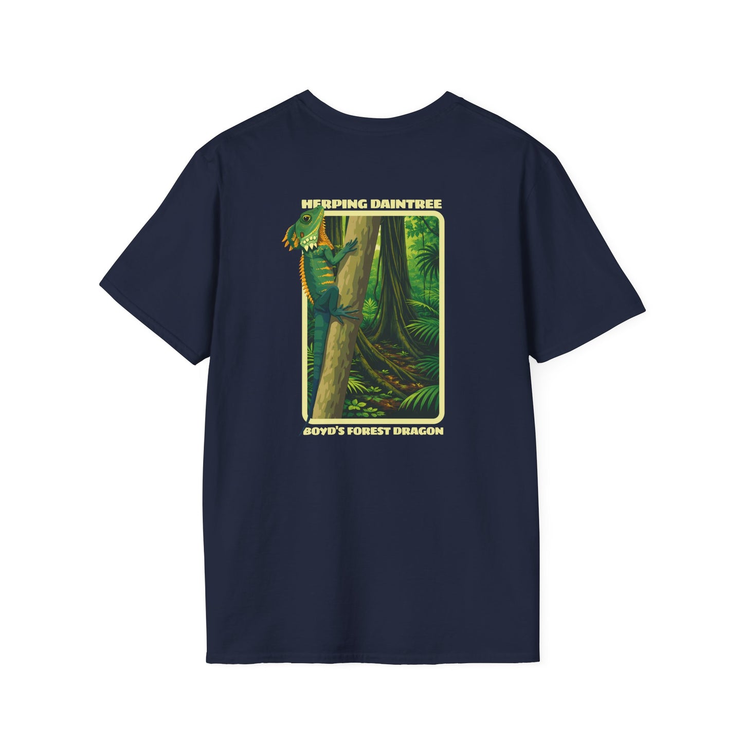 Boyd’s Forest Dragon T-Shirt, Herping Daintree Shirt, Australian Reptile Tee, Rainforest Wildlife Shirt, Lizard Lover Gift, Back Print Tee