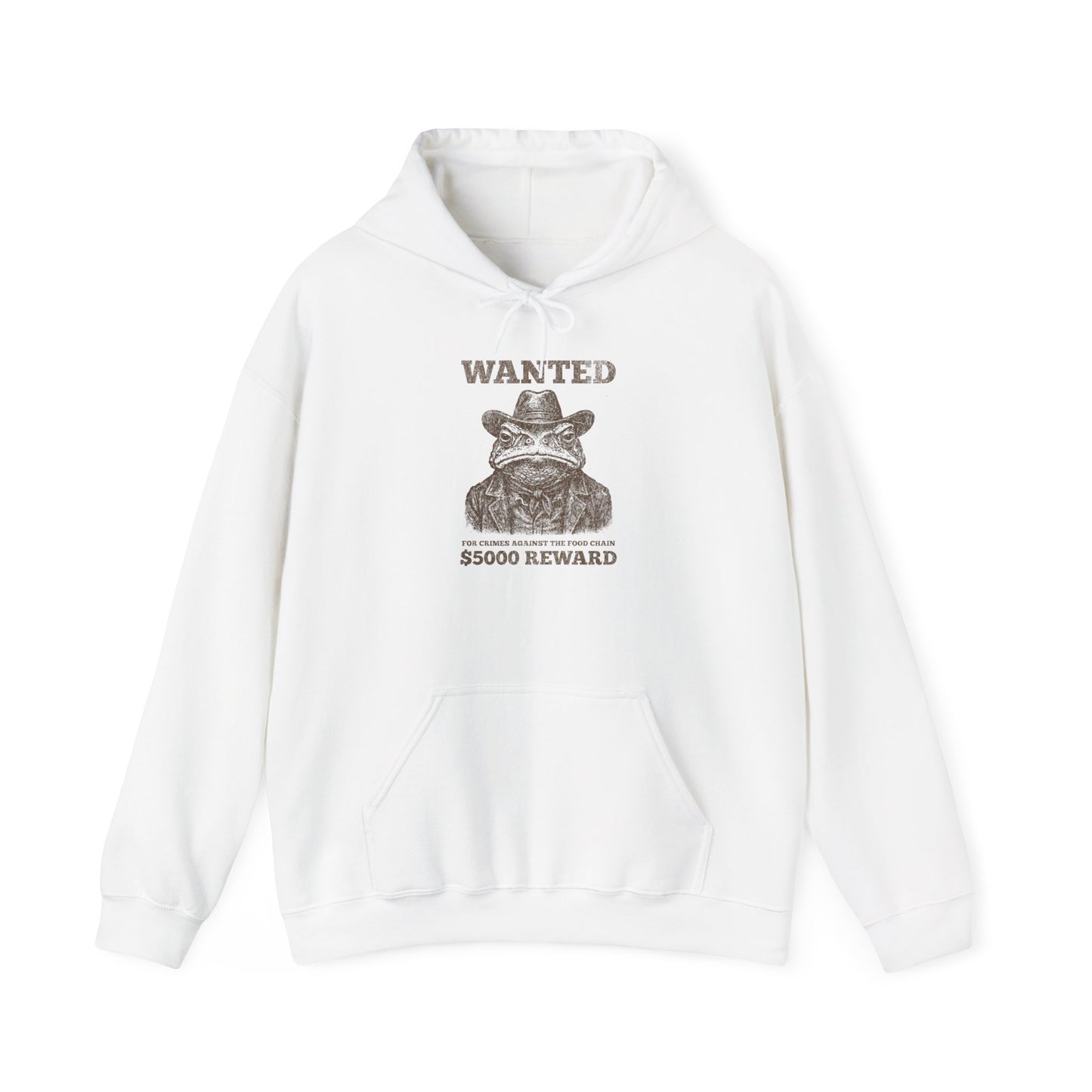 Cane Toad Wanted Hoodie, Funny Western Hoodie, Outlaw Frog Hoodie, Cowboy Toad Sweatshirt, Wild West Animal Hoodie, Meme Hoodie, Aussie Humor Hoodie