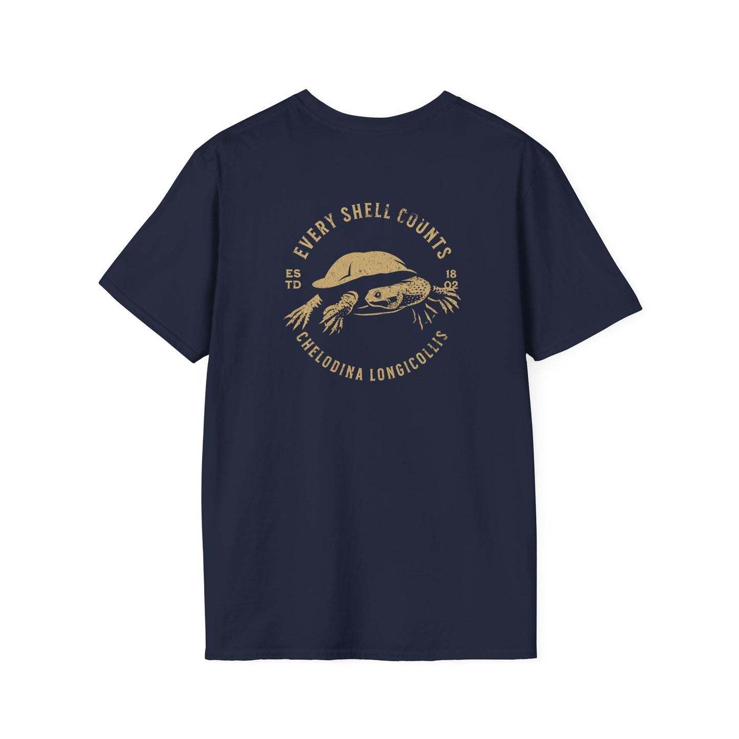 Long Neck Turtle T-Shirt, Every Shell Counts Shirt, Australian Turtle Tee, Chelodina Longicollis Shirt, Wildlife Conservation T-Shirt