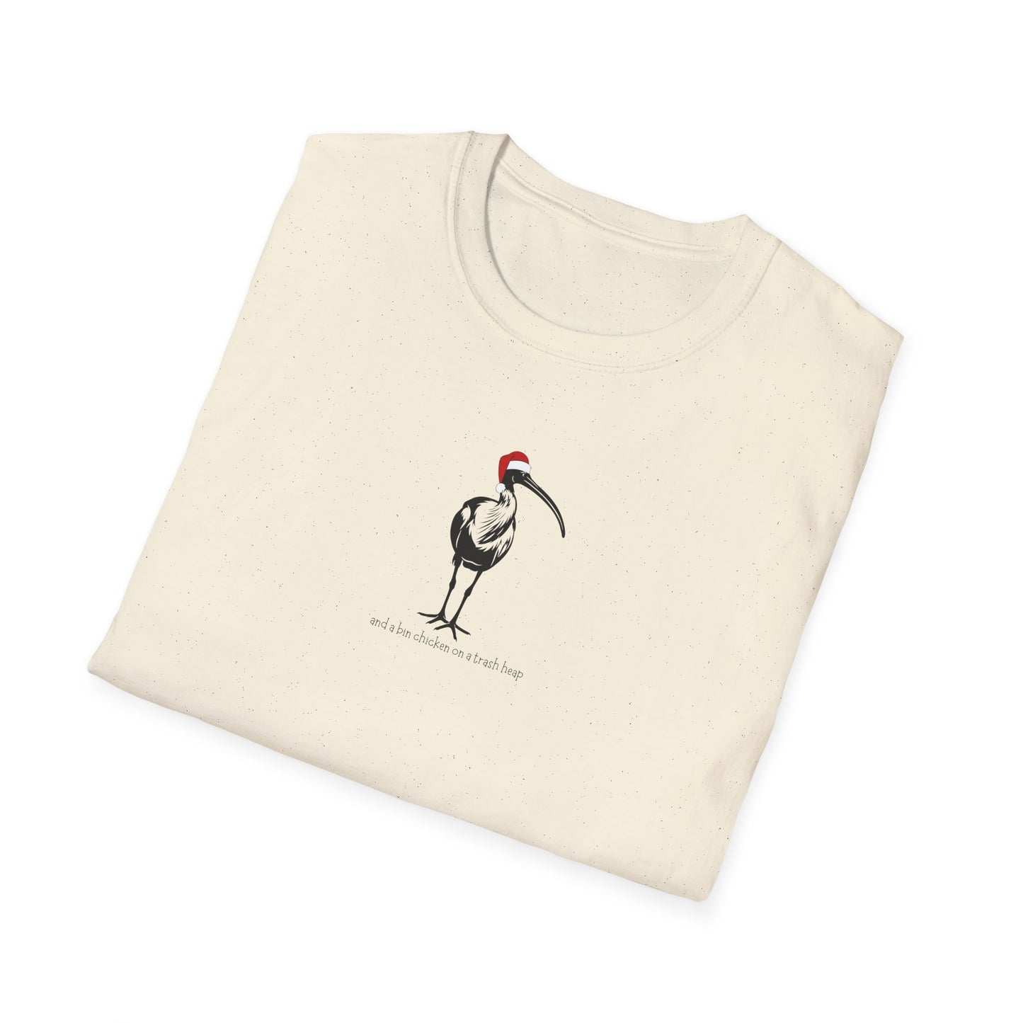 White Ibis Christmas T-Shirt, Bin Chicken Christmas Shirt, Australian Christmas Tee, Aussie Bird Shirt, Funny Holiday T-Shirt, Ibis Santa Hat Tee, Australian Wildlife Christmas Gift
