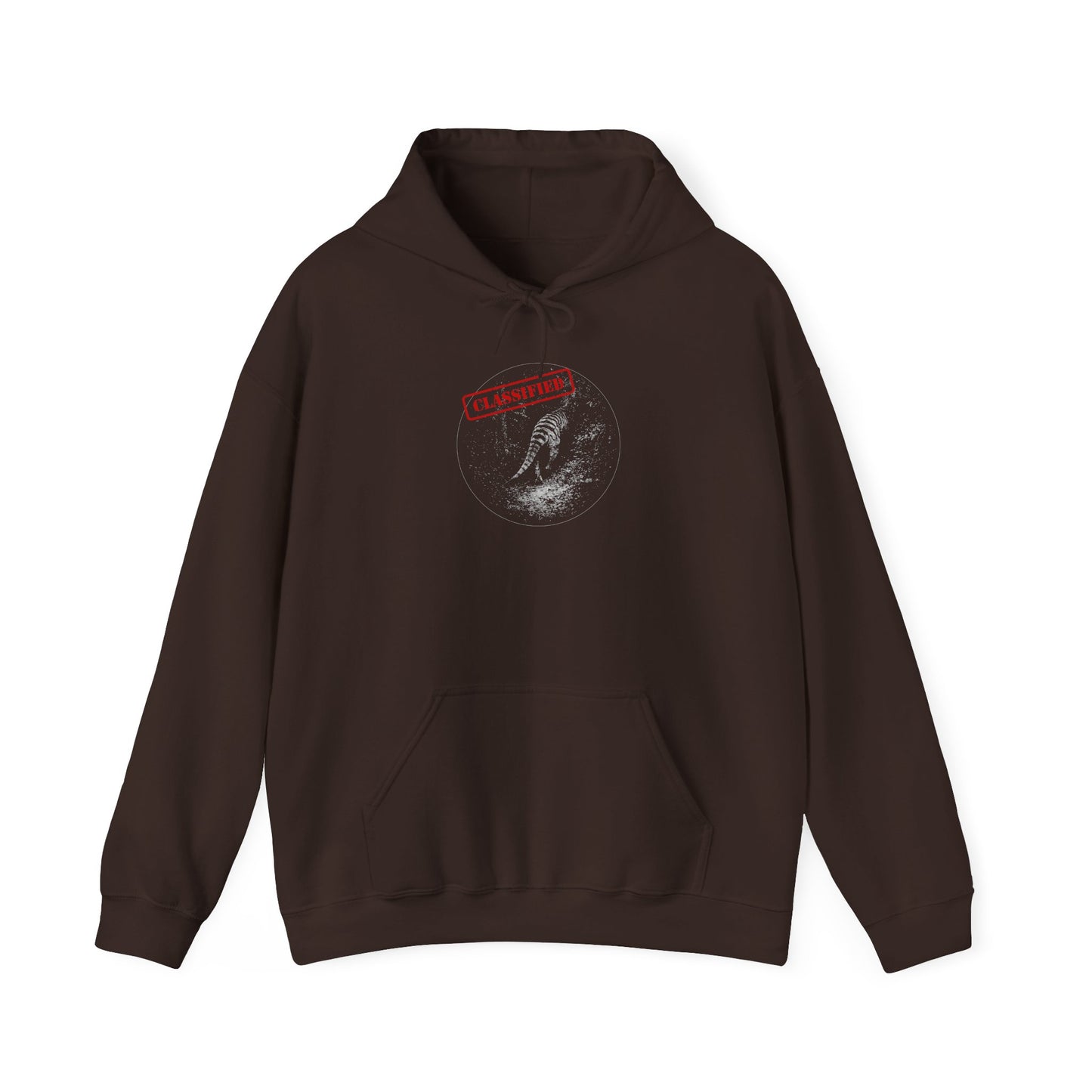 Thylacine Hoodie, Classified Tasmanian Tiger Hoodie, Cryptid Wildlife Hoodie, Grainy Sighting Hoodie, Extinct Animal Sweatshirt, Aussie Mystery Hoodie