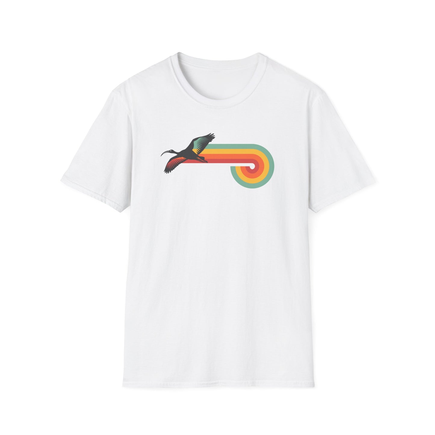 Retro Ibis T-Shirt, Bin Chicken Shirt, Funny Australian Bird Tee, Vintage Aussie Wildlife Shirt, White Ibis Graphic T-Shirt