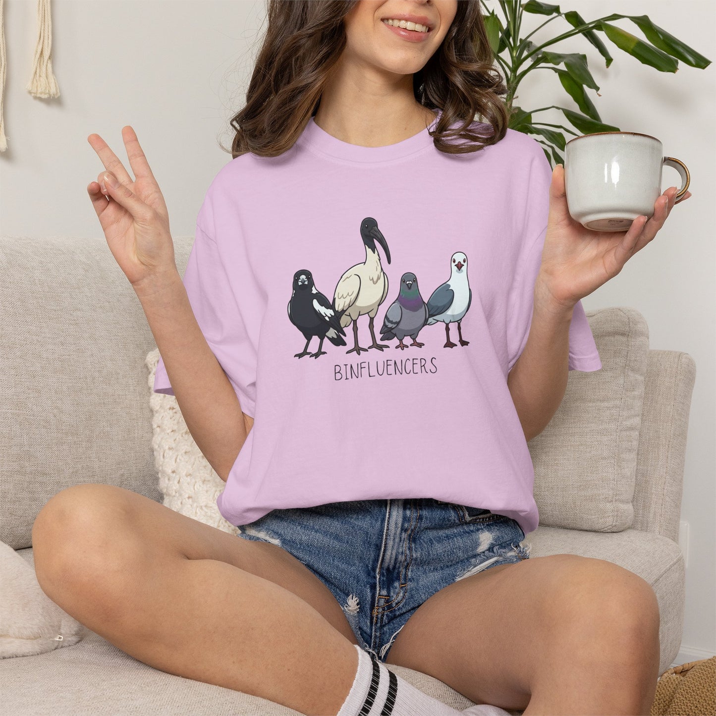 Binfluencers Bird Shirt, Australian Bird Tee, Comfort Colors Bin Chicken Shirt, Ibis Magpie Pigeon Seagull Graphic Tee, Bird Lover Gift