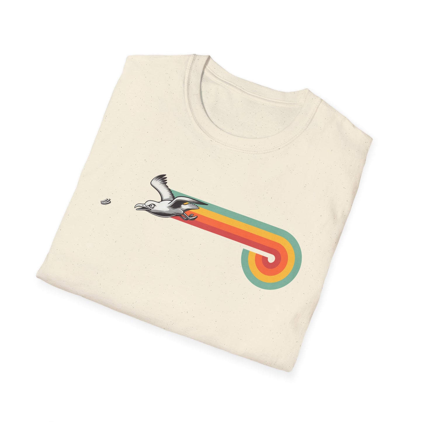 Retro Seagull T-Shirt, Seagull Chip Shirt, Beach Bird Tee, Coastal Wildlife Shirt, Bird Lover Gift, Vintage Ocean Graphic Tee