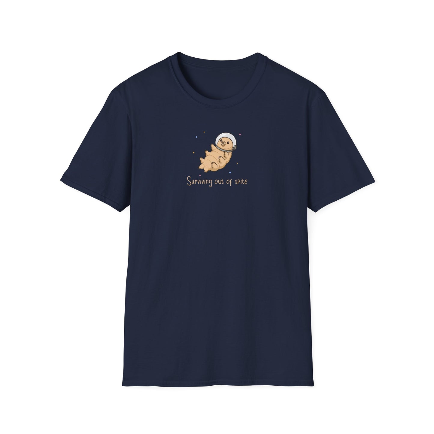 Tardigrade T-Shirt Surviving Out of Spite, Funny Science Shirt, Water Bear Tee, Nerd Humor Shirt, Biology Shirt, Cute Space Tardigrade