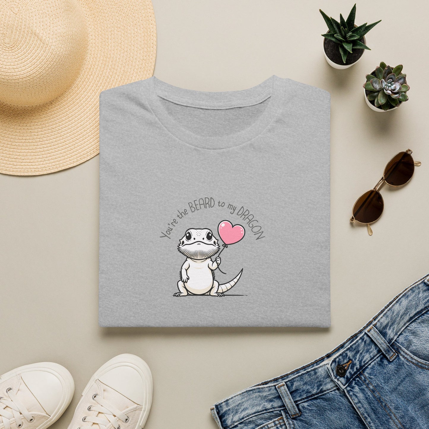 Bearded Dragon Valentine T-Shirt, You’re The Beard To My Dragon Tee, Reptile Lover Shirt, Cute Beardie Owner Gift