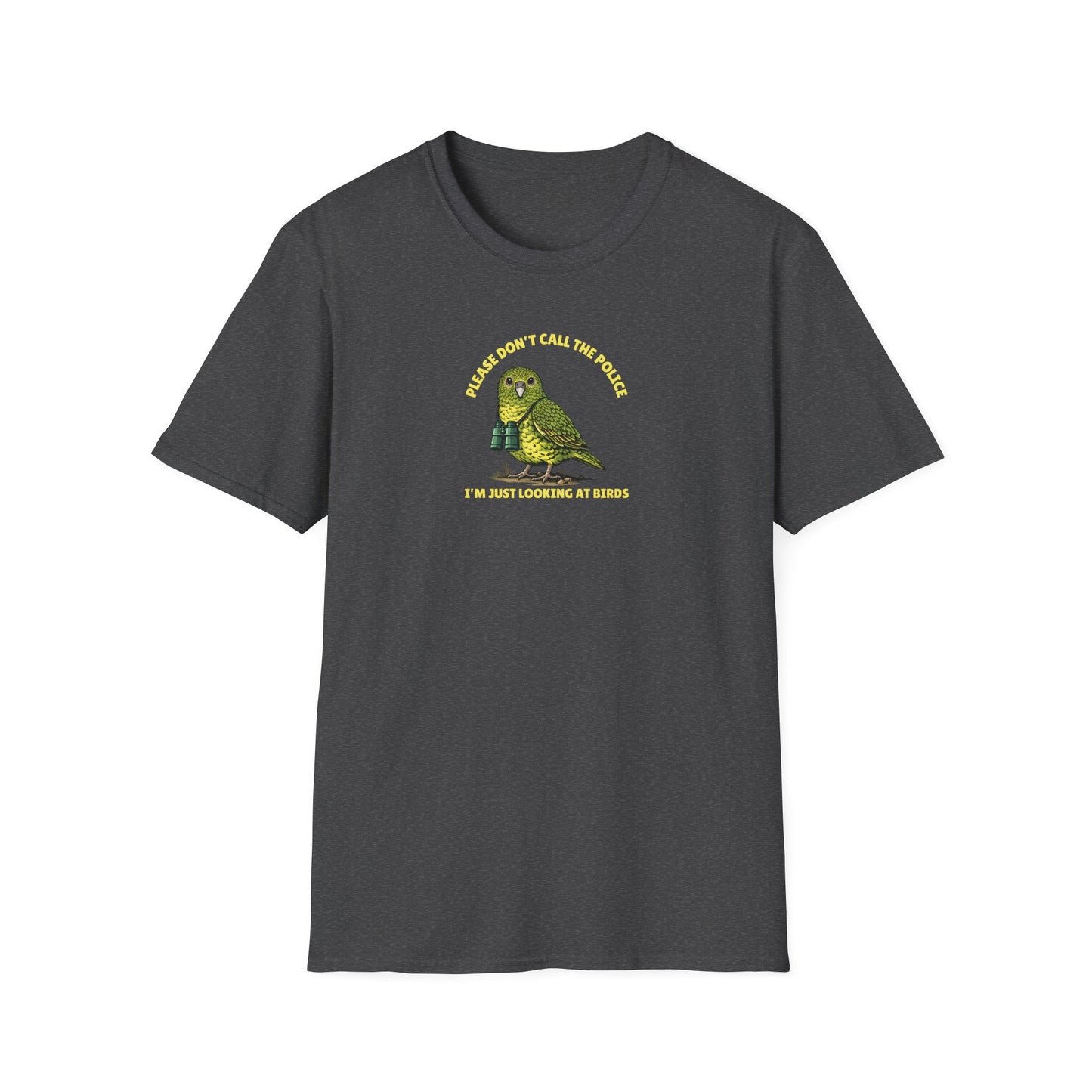 Night Parrot T-Shirt, Please Don’t Call The Police Shirt, Birdwatching Tee, Australian Bird Shirt, Bird Nerd Gift, Wildlife Graphic Tee
