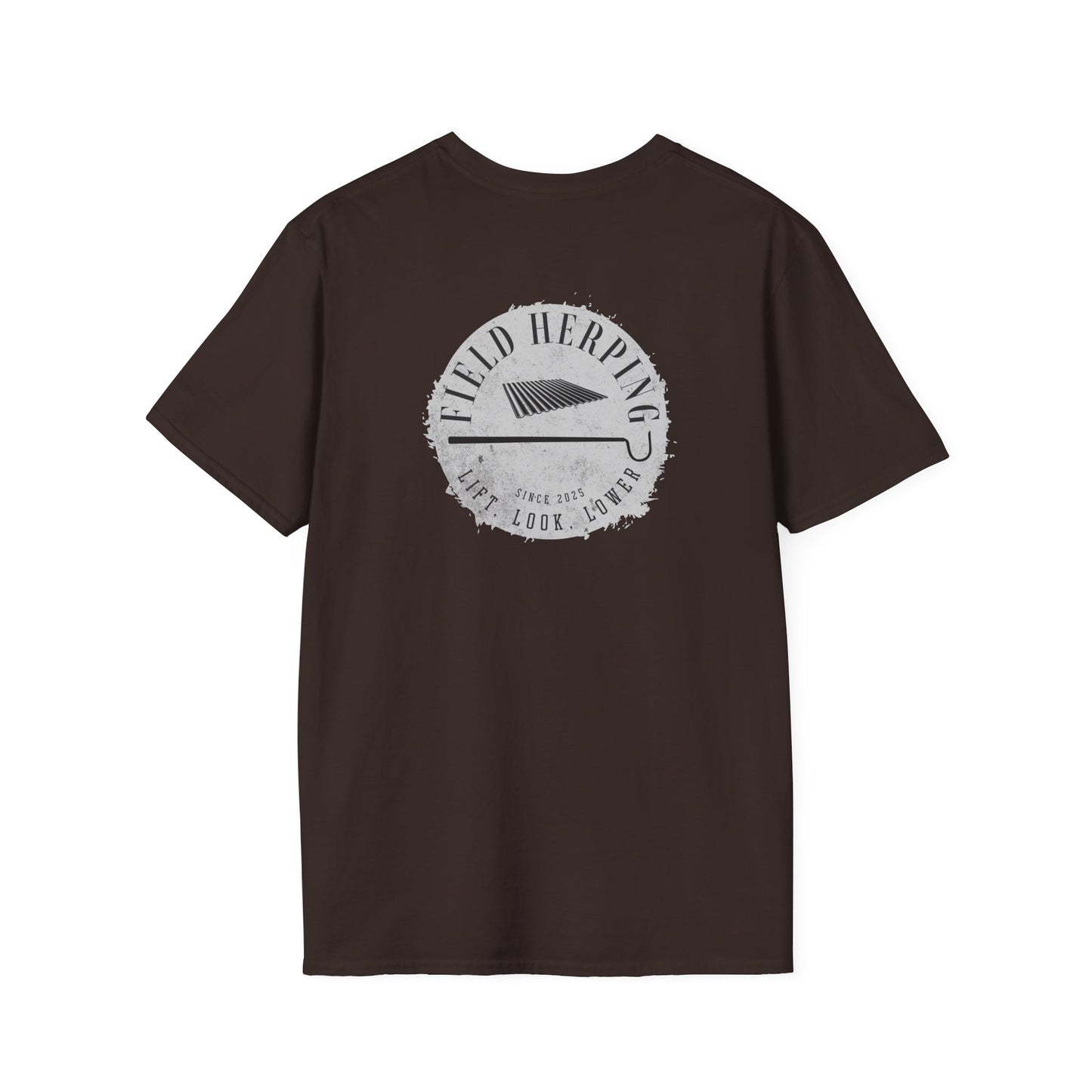 Field Herping T-Shirt, Back Print Herping Shirt, Lift Look Lower Tee, Reptile Lover Gift, Snake Hook Shirt, Wildlife Graphic Tee