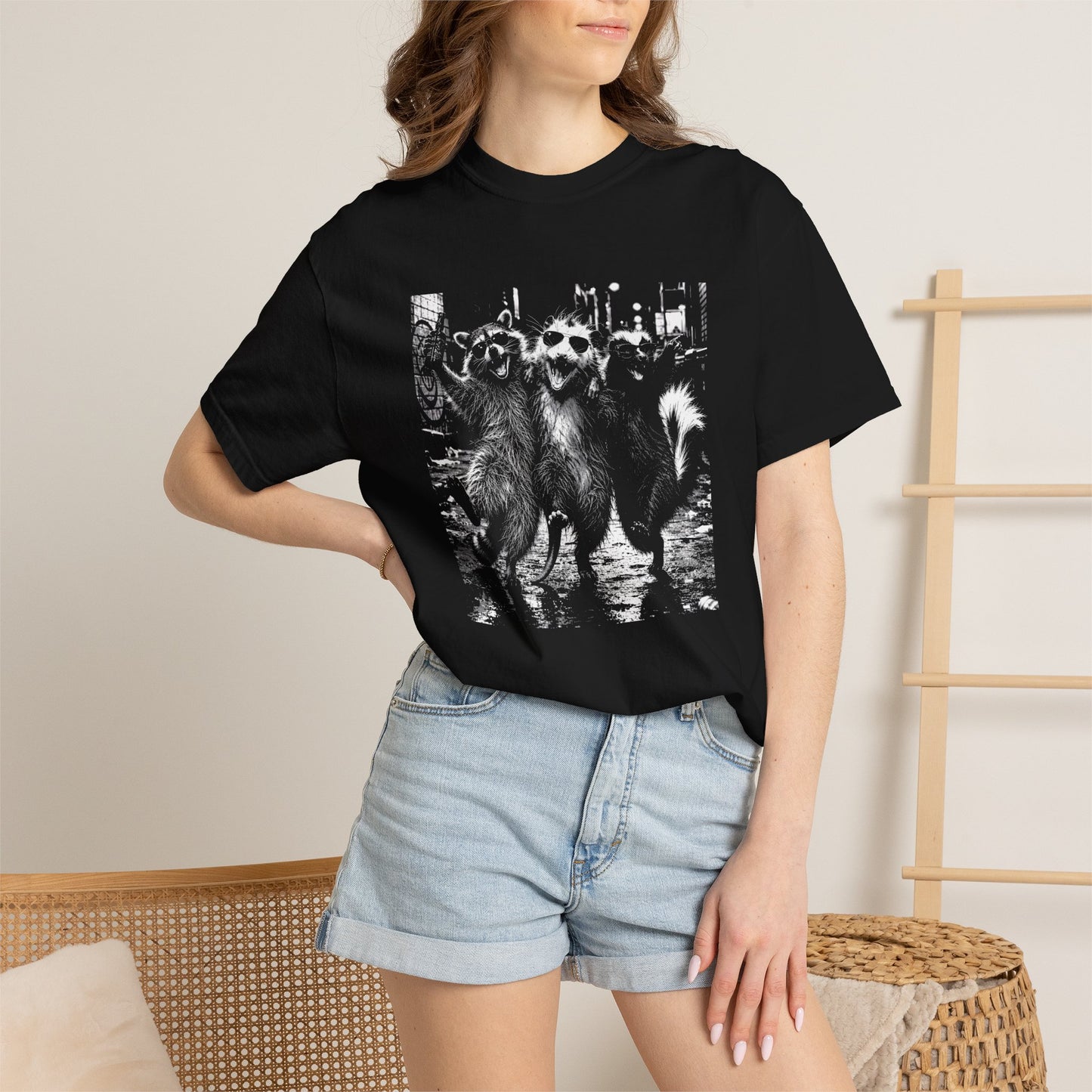 Raccoon Opossum Skunk Shirt, Comfort Colors Funny Animal Tee, Trash Panda T Shirt, Urban Wildlife Graphic Tee, Feral Animal Gift